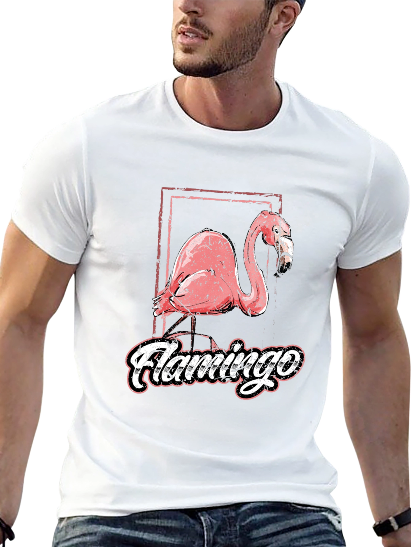 Flamingo Graphic Tee - Cool Retro Style