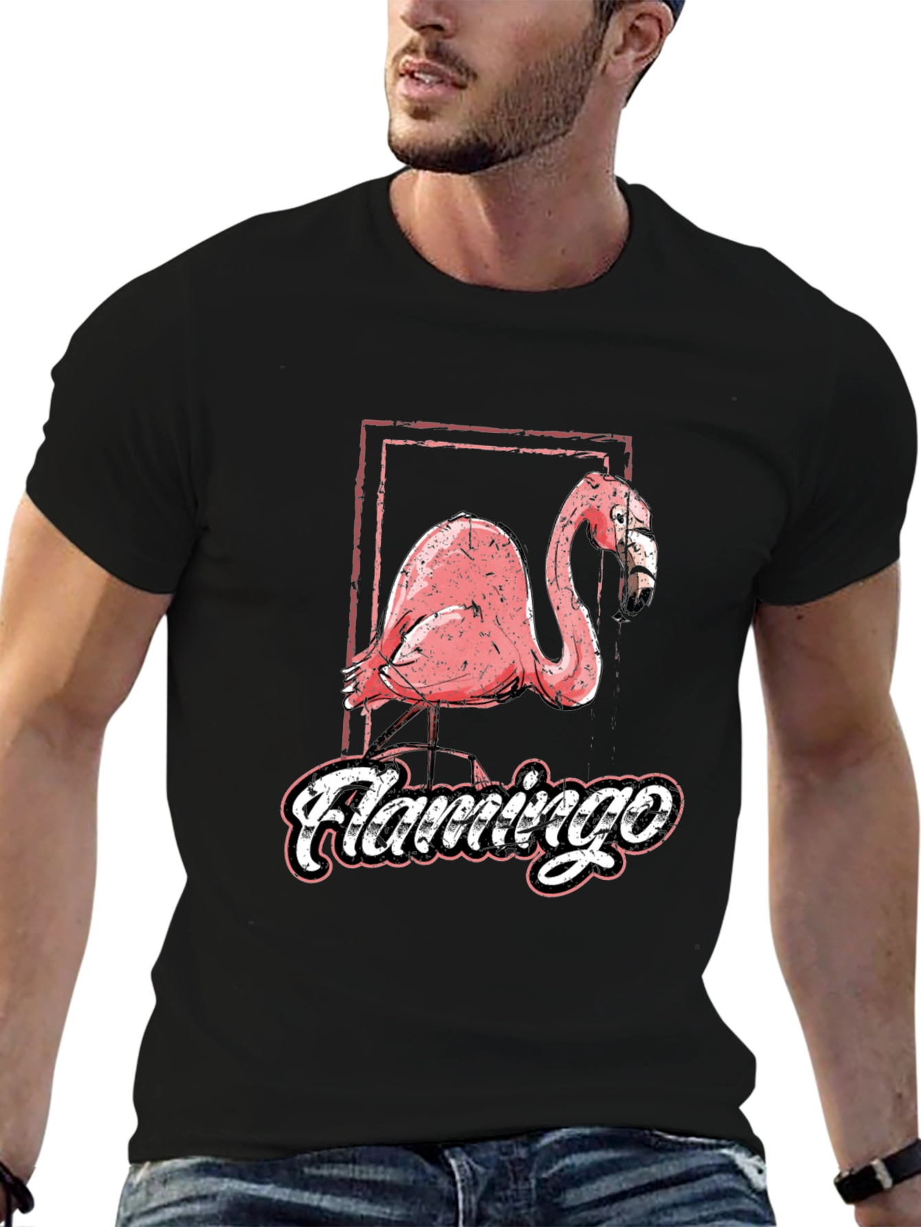 Flamingo Graphic Tee - Cool Retro Style