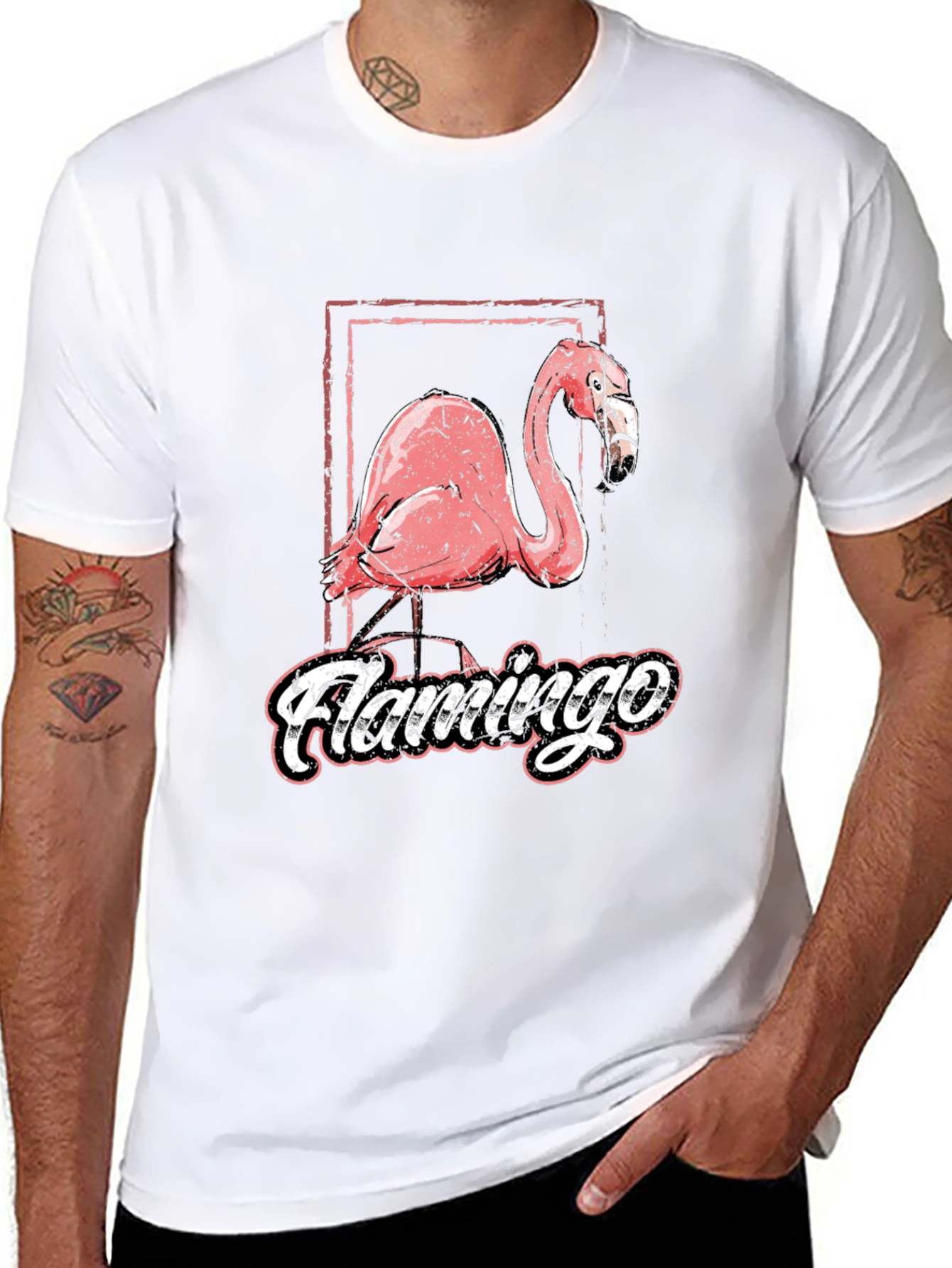 Flamingo Graphic Tee - Cool Retro Style