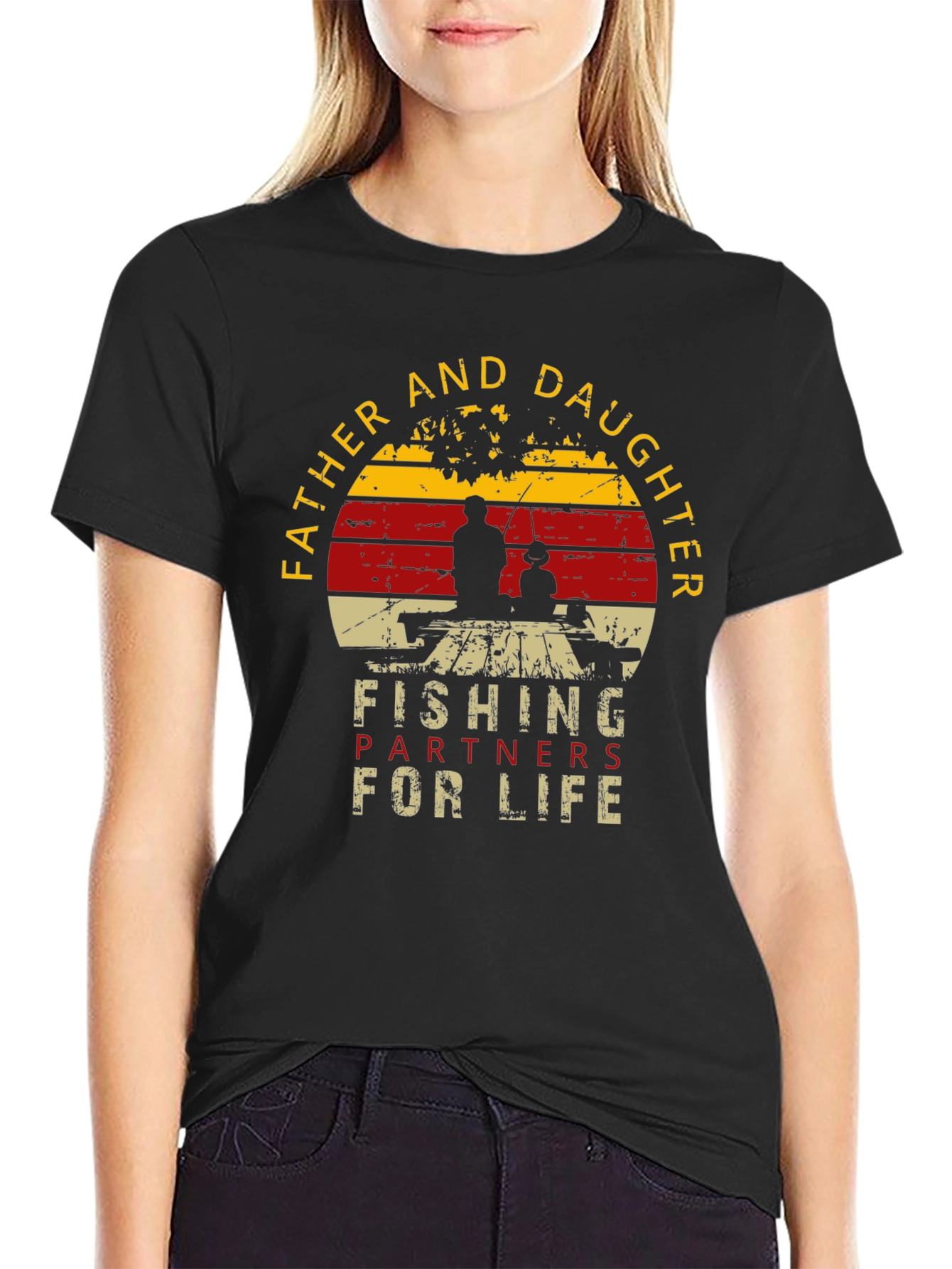 Father and Daughter Fishing Partners T-Shirt