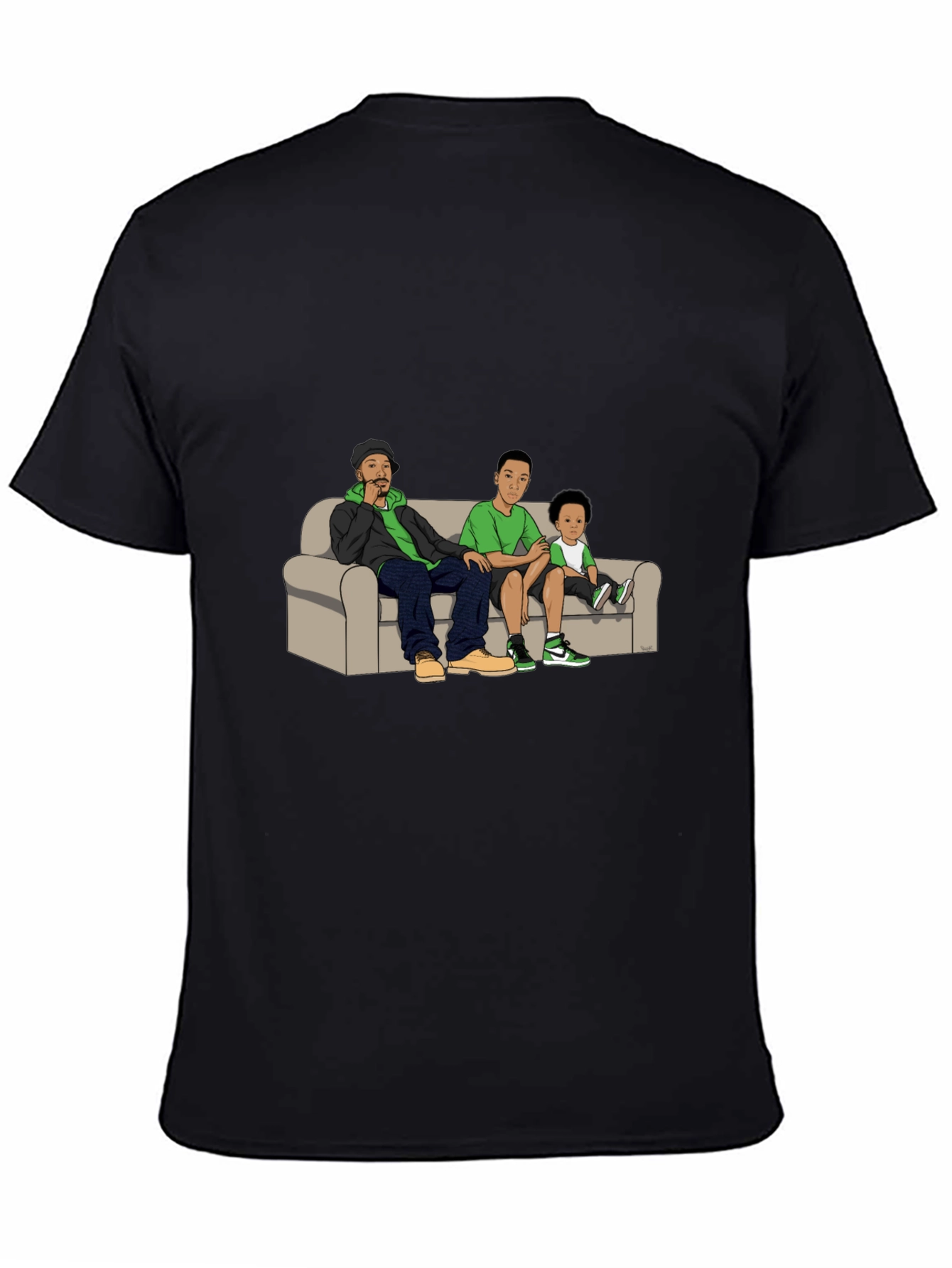 Cartoon Family on Couch T-Shirt