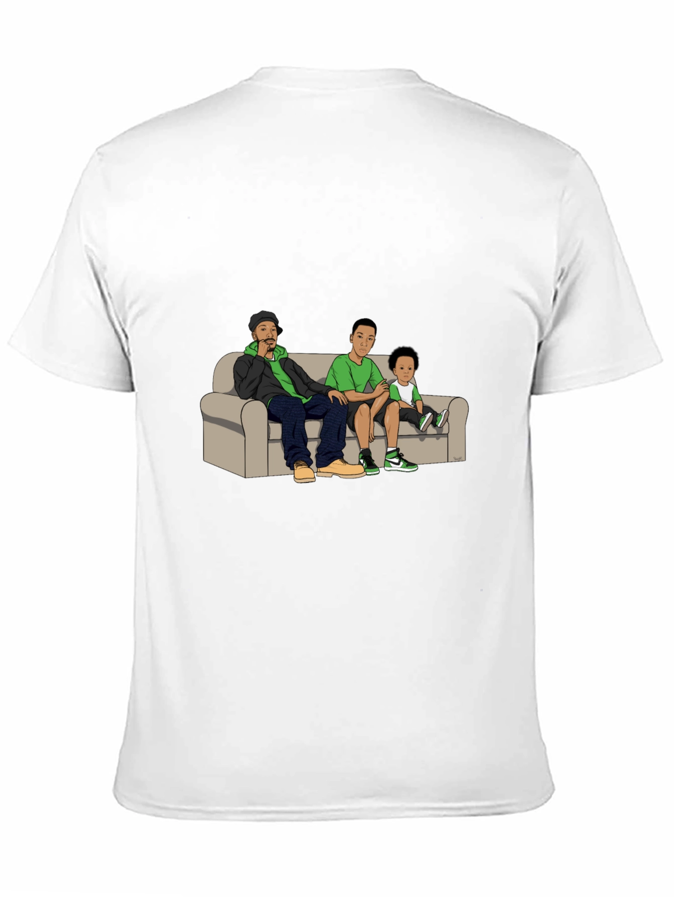 Cartoon Family on Couch T-Shirt