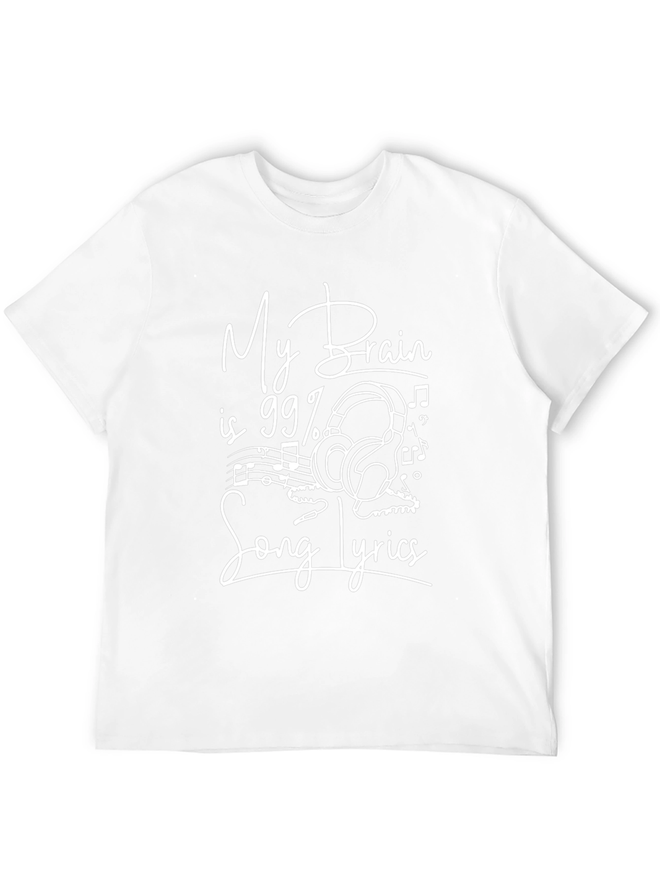 My Brain 99% Song Lyrics Black Graphic Tee