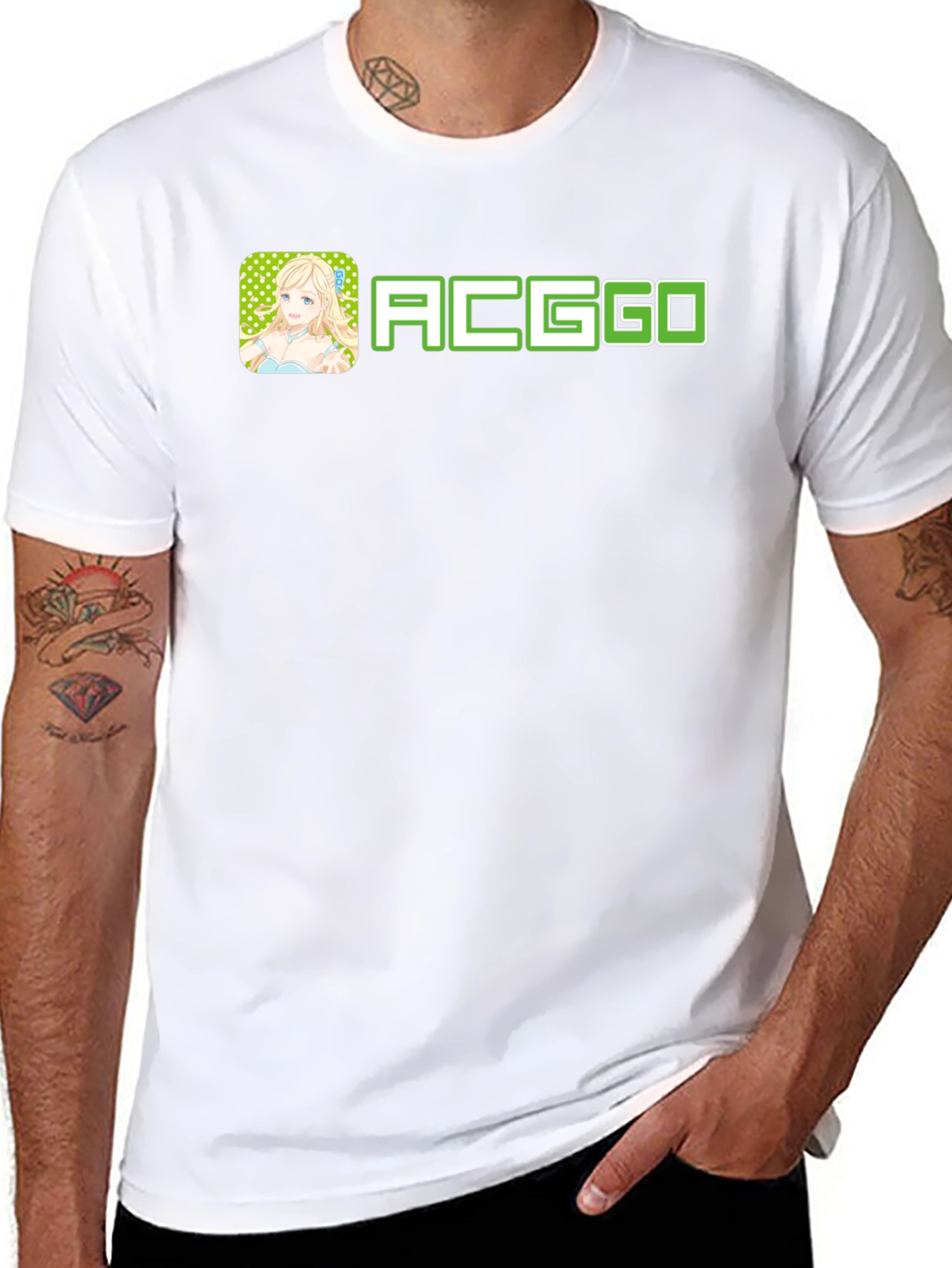 ACGGO Anime Style Black Tee Shirt