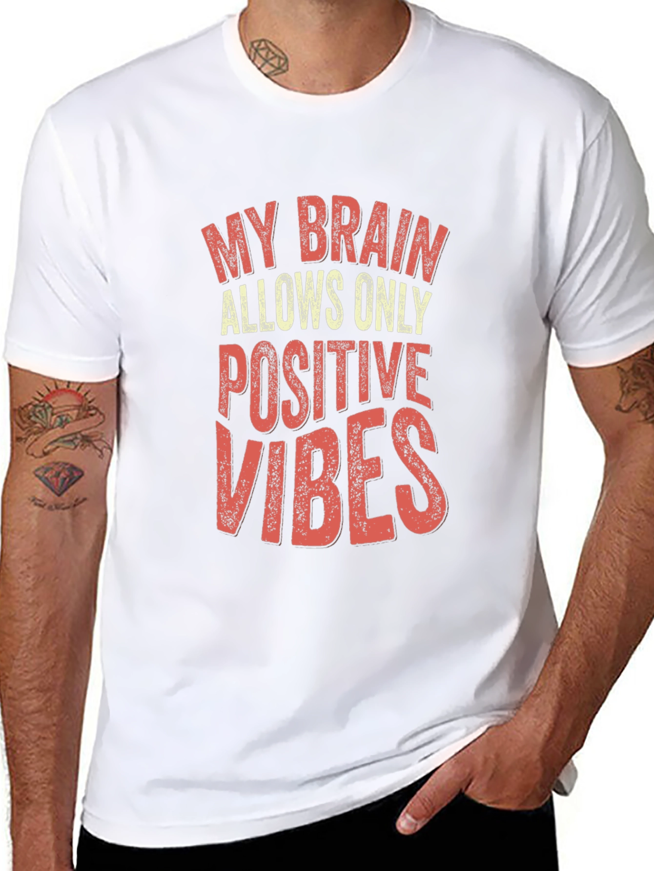 Positive Vibes Graphic Tee - Trendy Unisex T-Shirt