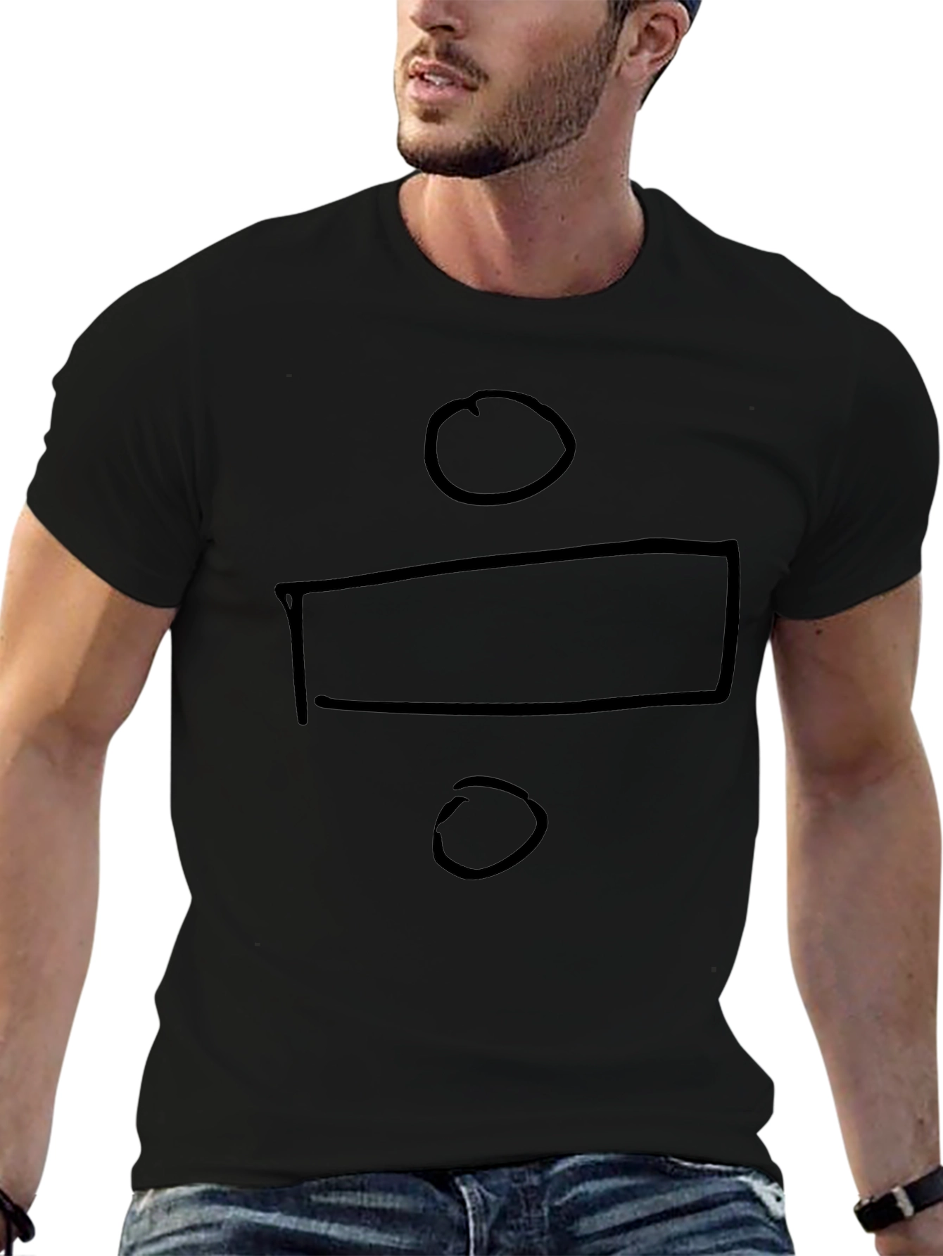 Division Symbol Black Graphic T-Shirt