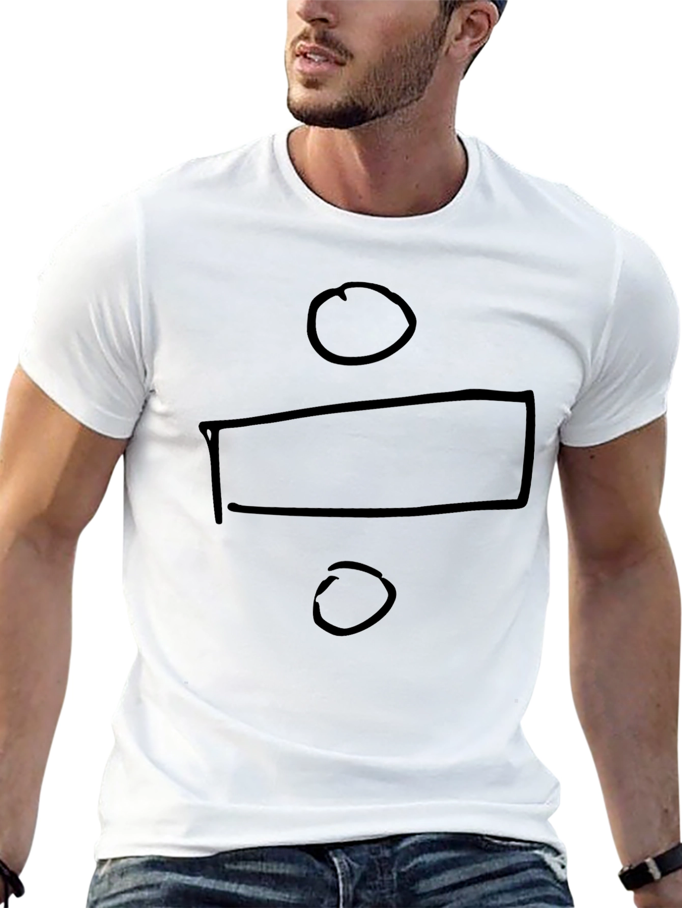 Division Symbol Black Graphic T-Shirt