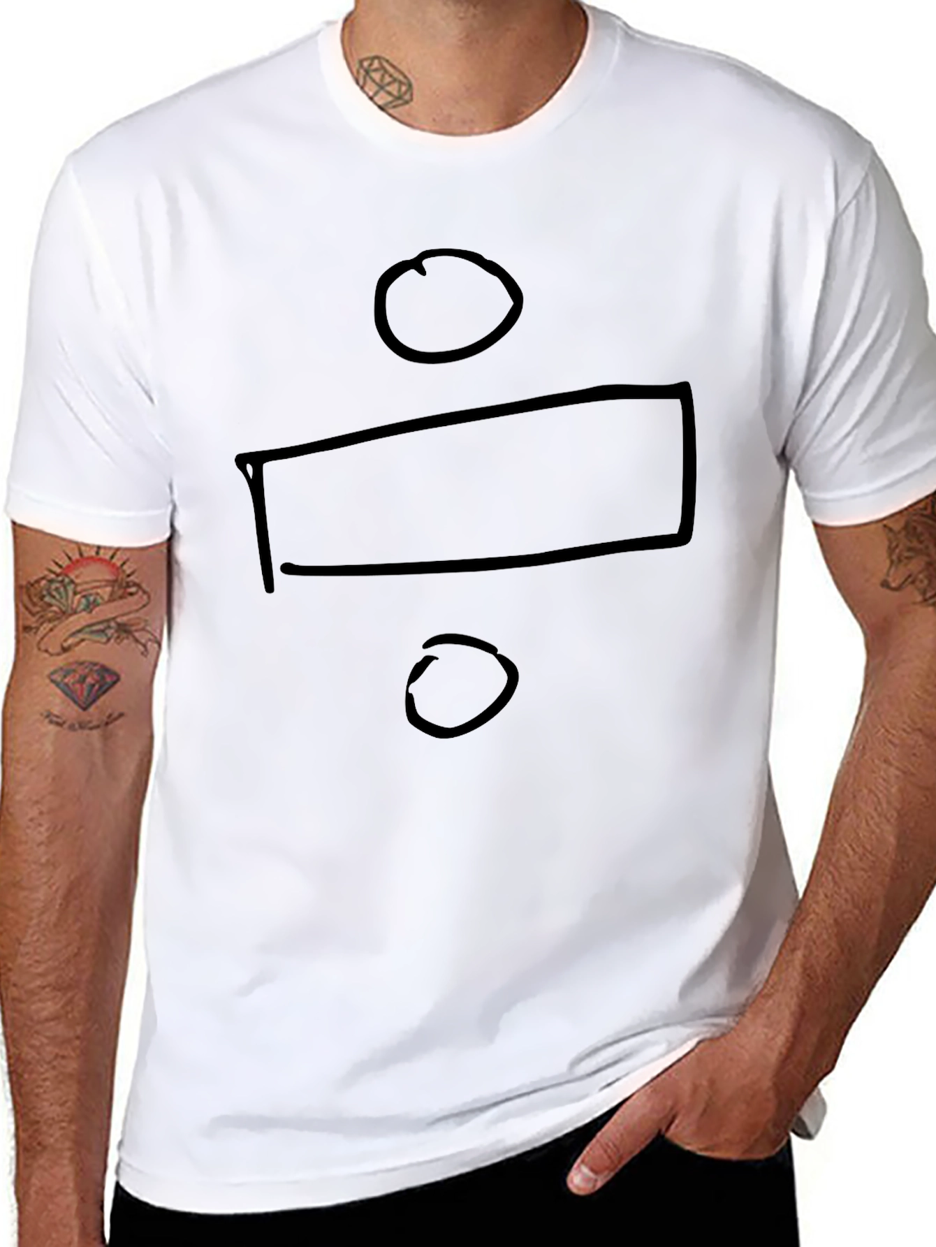 Division Symbol Black Graphic T-Shirt