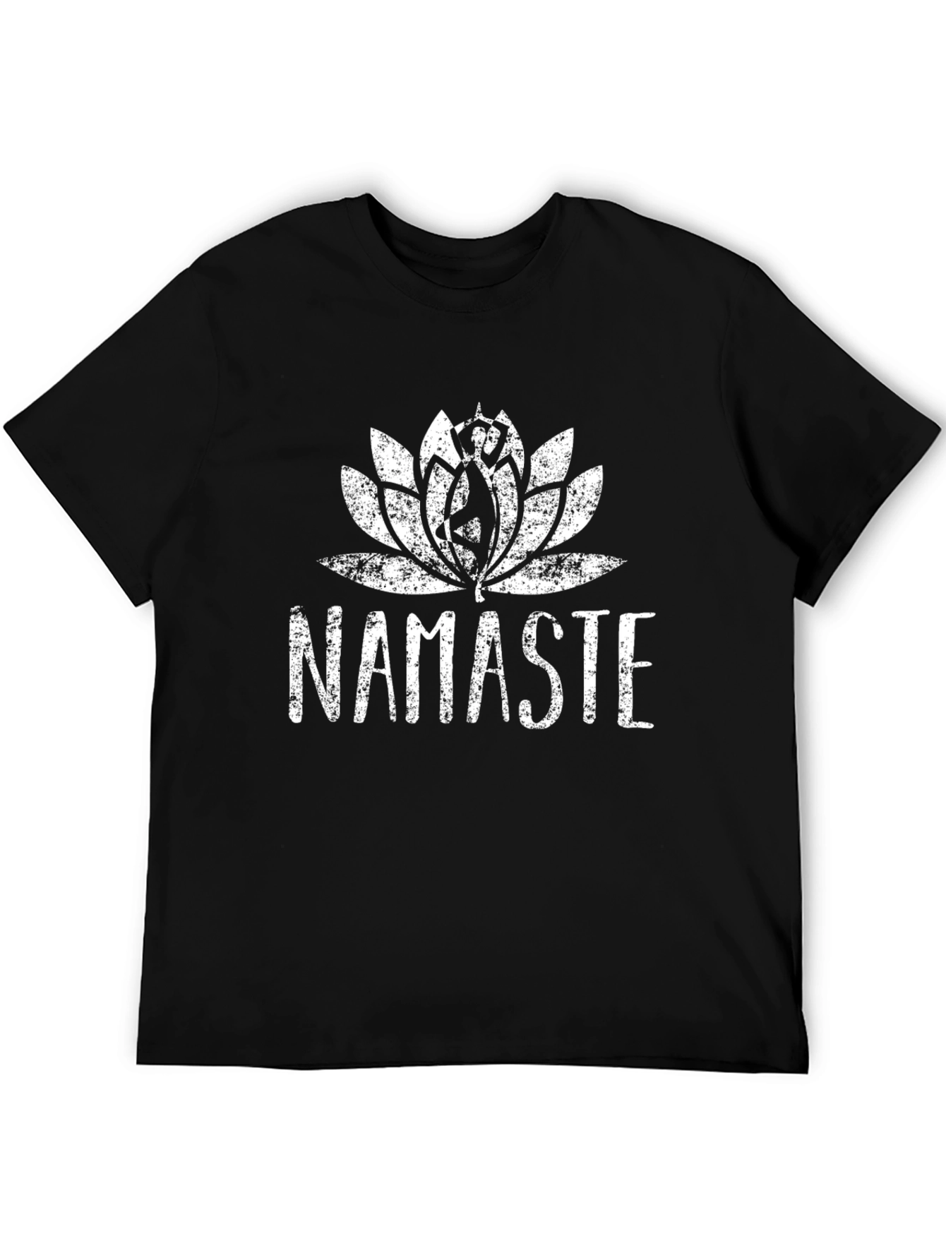 Namaste Lotus Graphic Tee - Mens Black T-Shirt