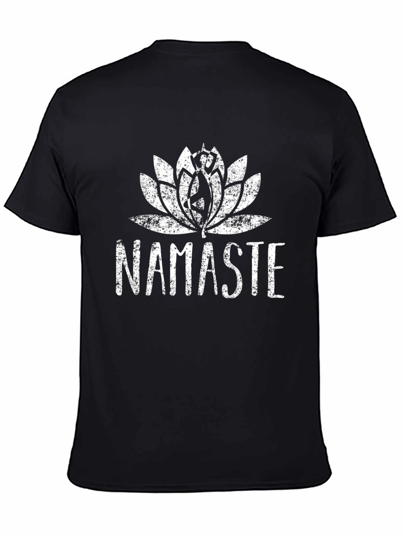 Namaste Lotus Graphic Tee - Mens Black T-Shirt