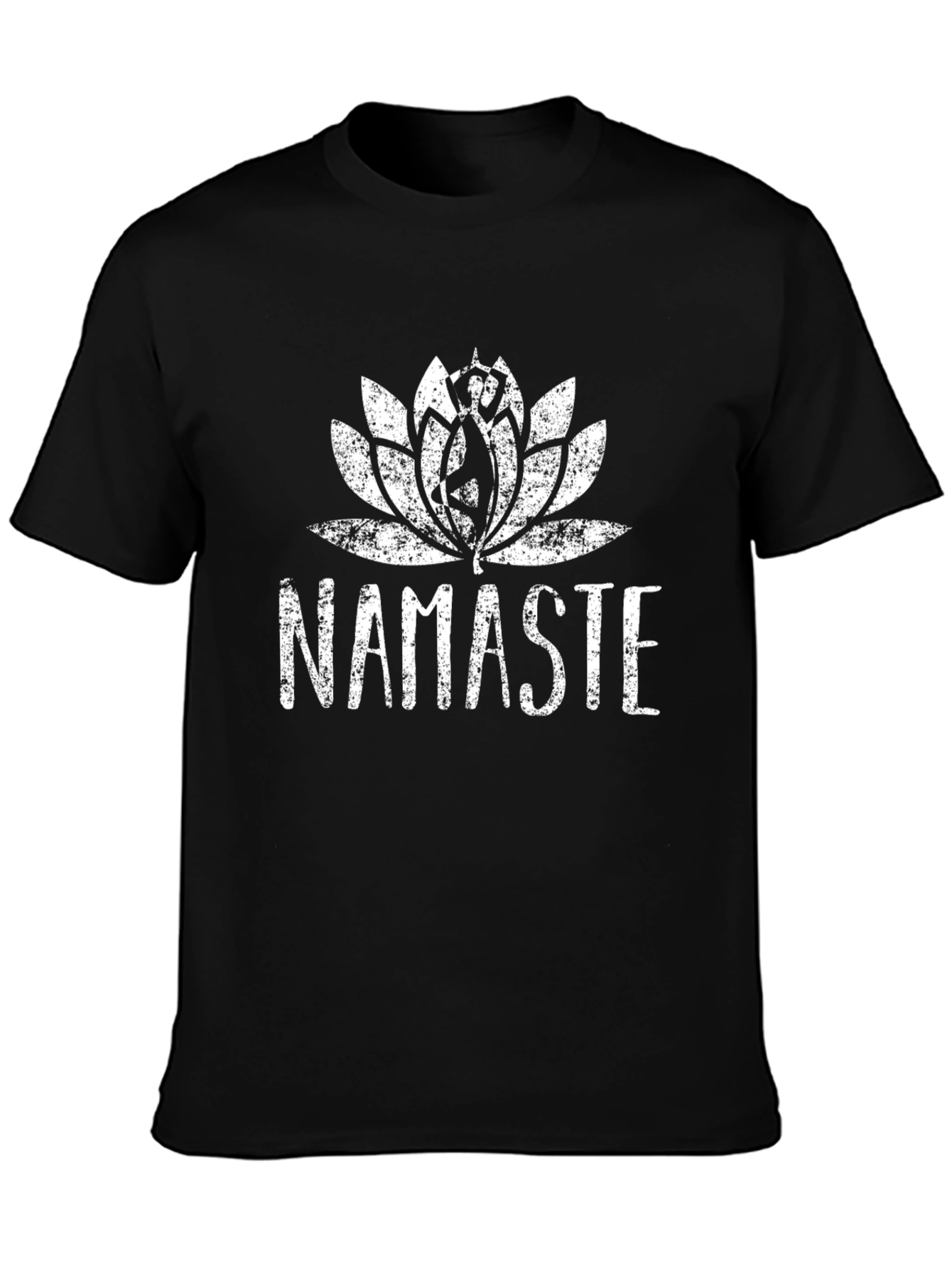 Namaste Lotus Graphic Tee - Mens Black T-Shirt