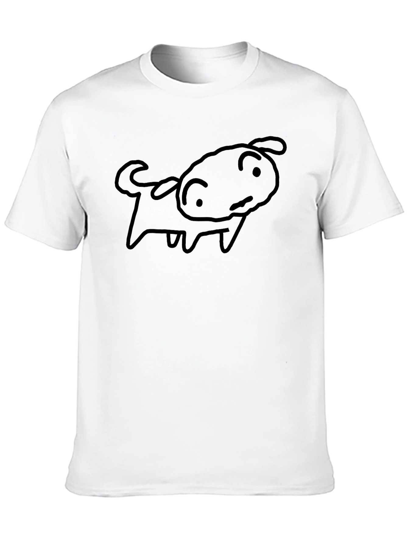 Doodle Dog Black T-Shirt: Casual Comfort Unique Style