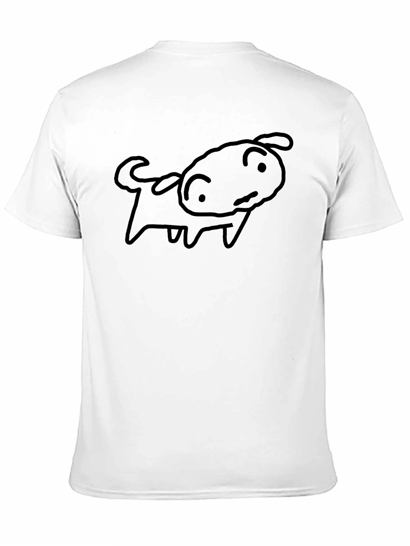Doodle Dog Black T-Shirt: Casual Comfort Unique Style