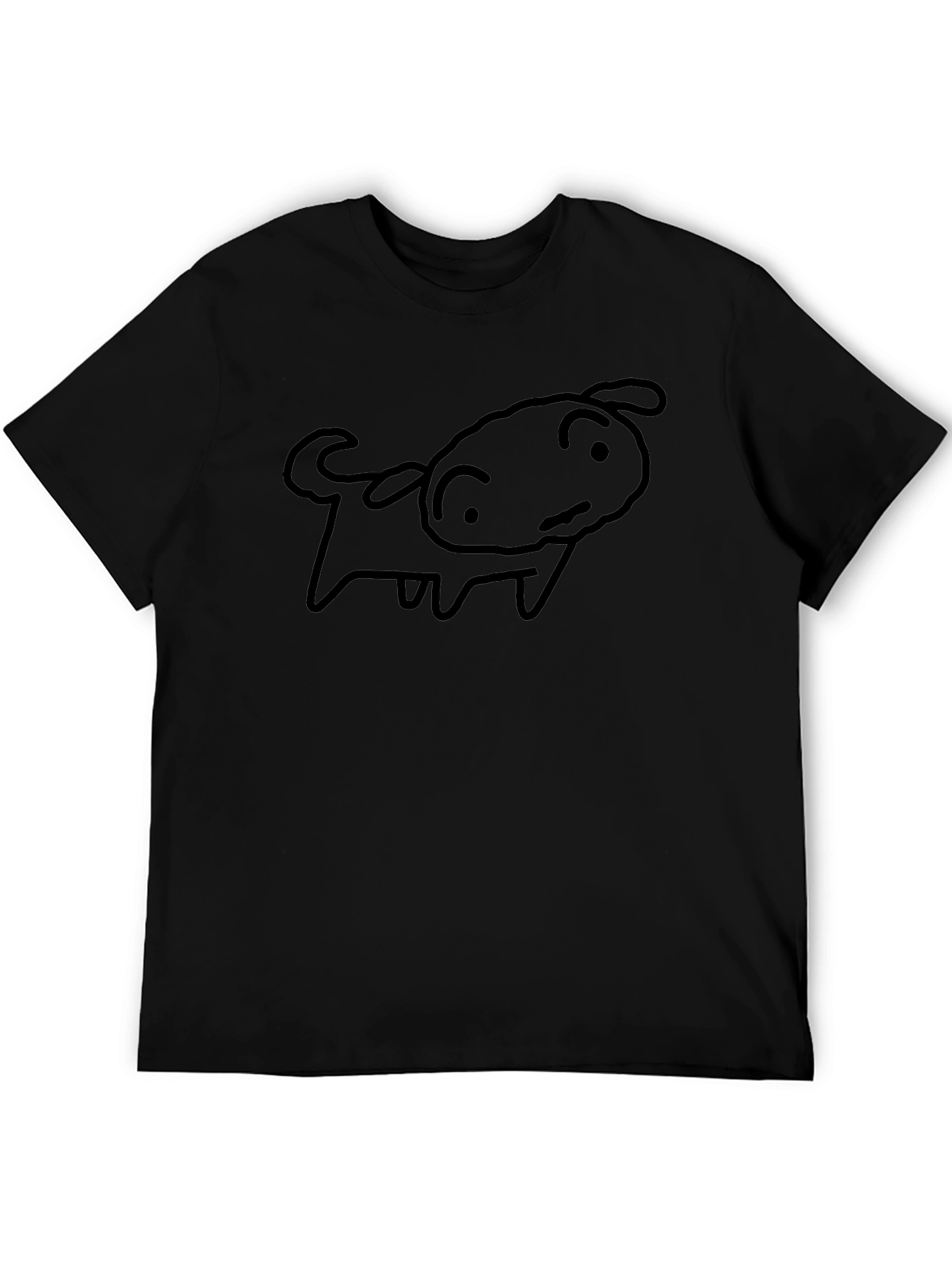 Doodle Dog Black T-Shirt: Casual Comfort Unique Style