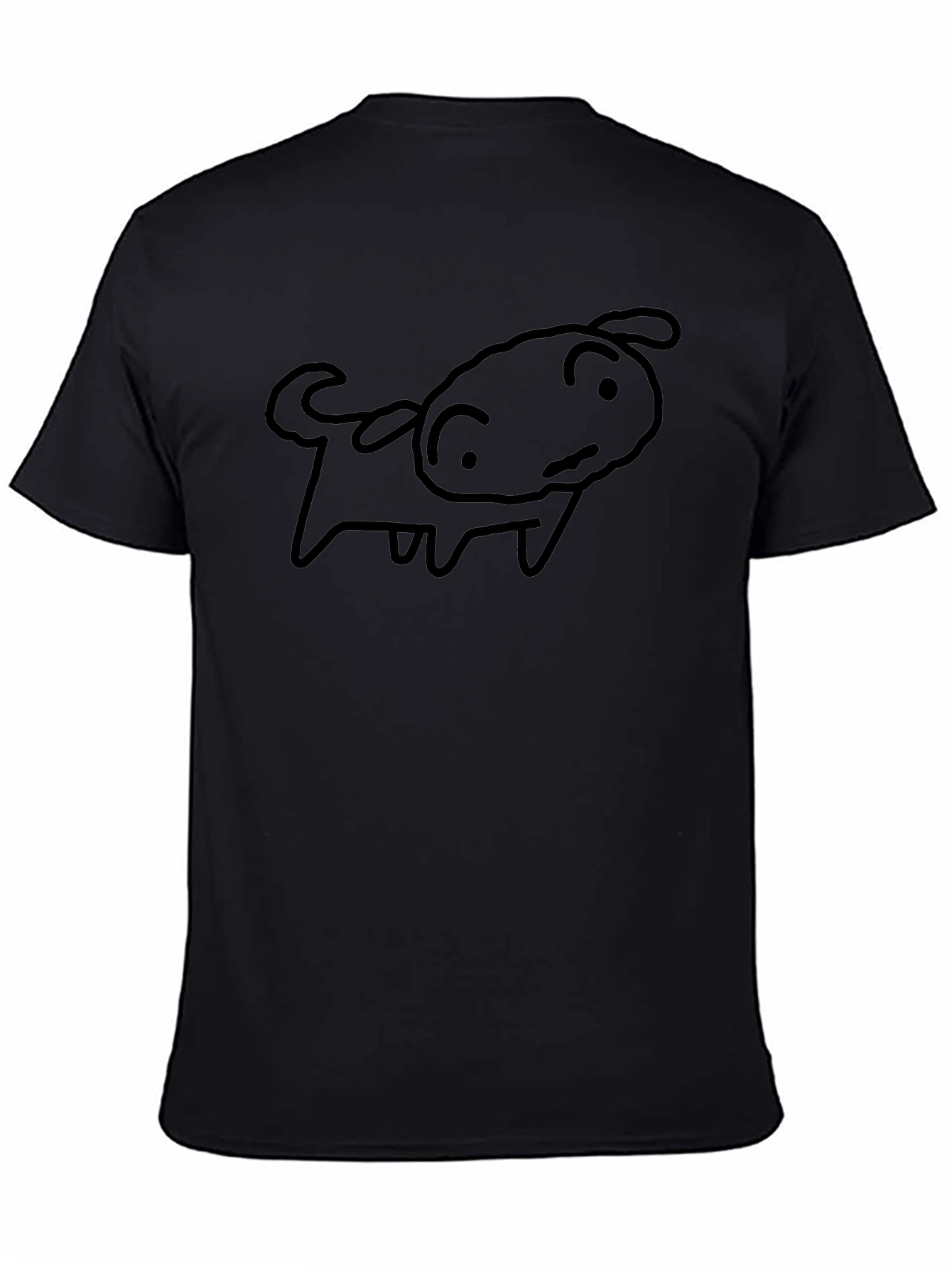 Doodle Dog Black T-Shirt: Casual Comfort Unique Style