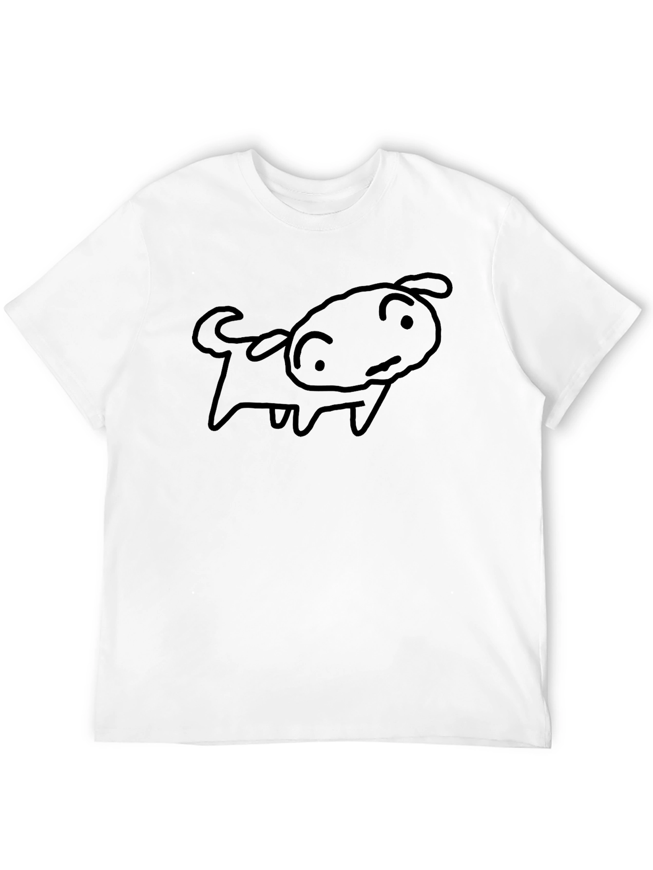 Doodle Dog Black T-Shirt: Casual Comfort Unique Style