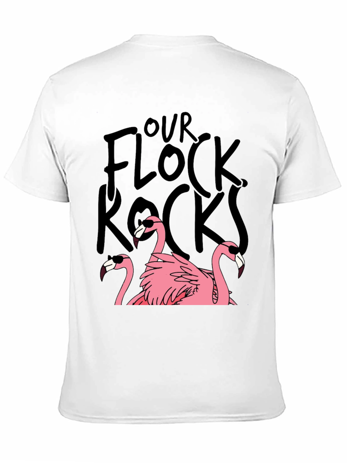 Our Flock Rocks Flamingo T-Shirt