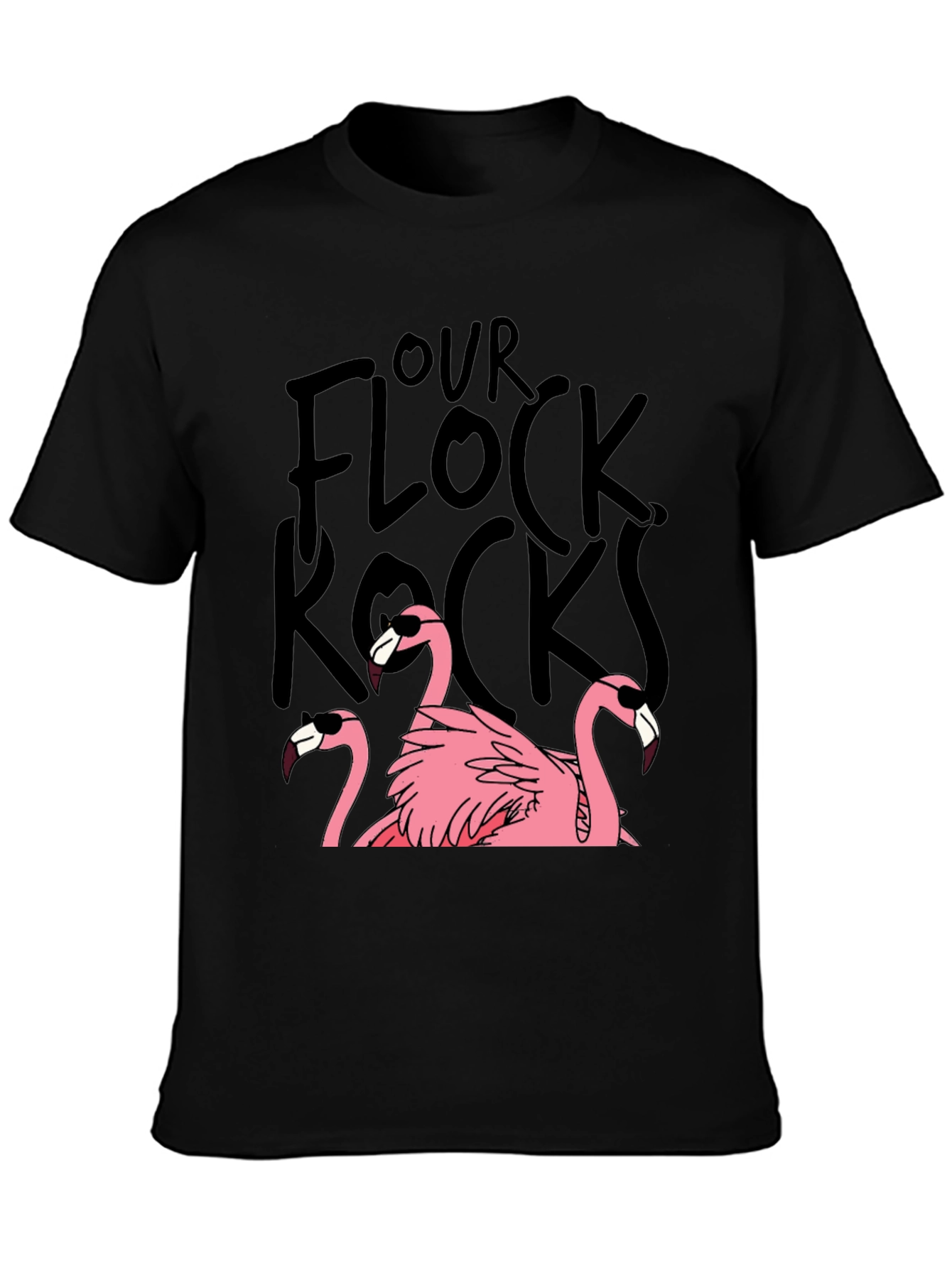 Our Flock Rocks Flamingo T-Shirt