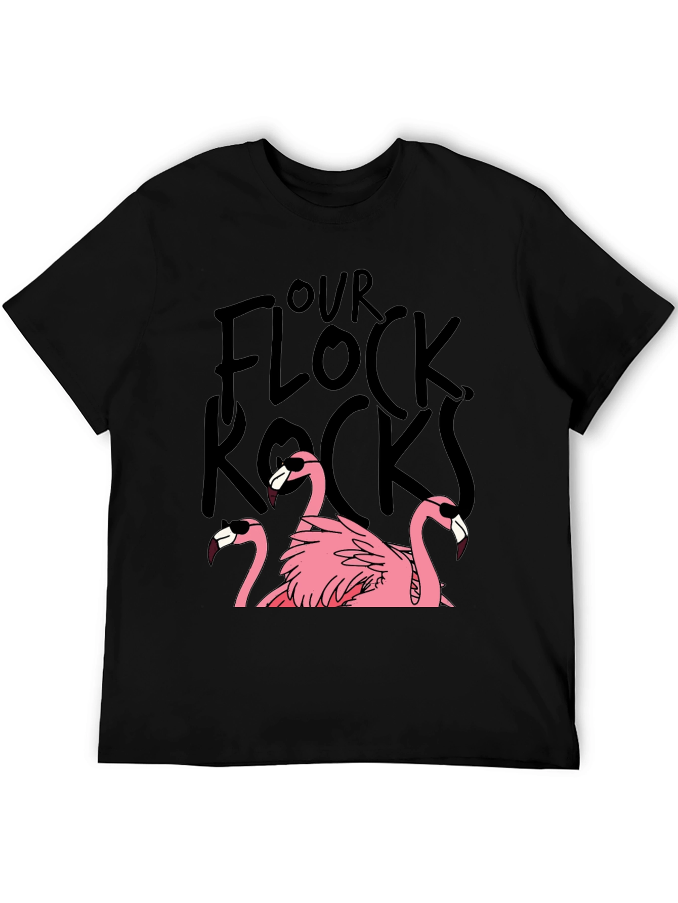 Our Flock Rocks Flamingo T-Shirt