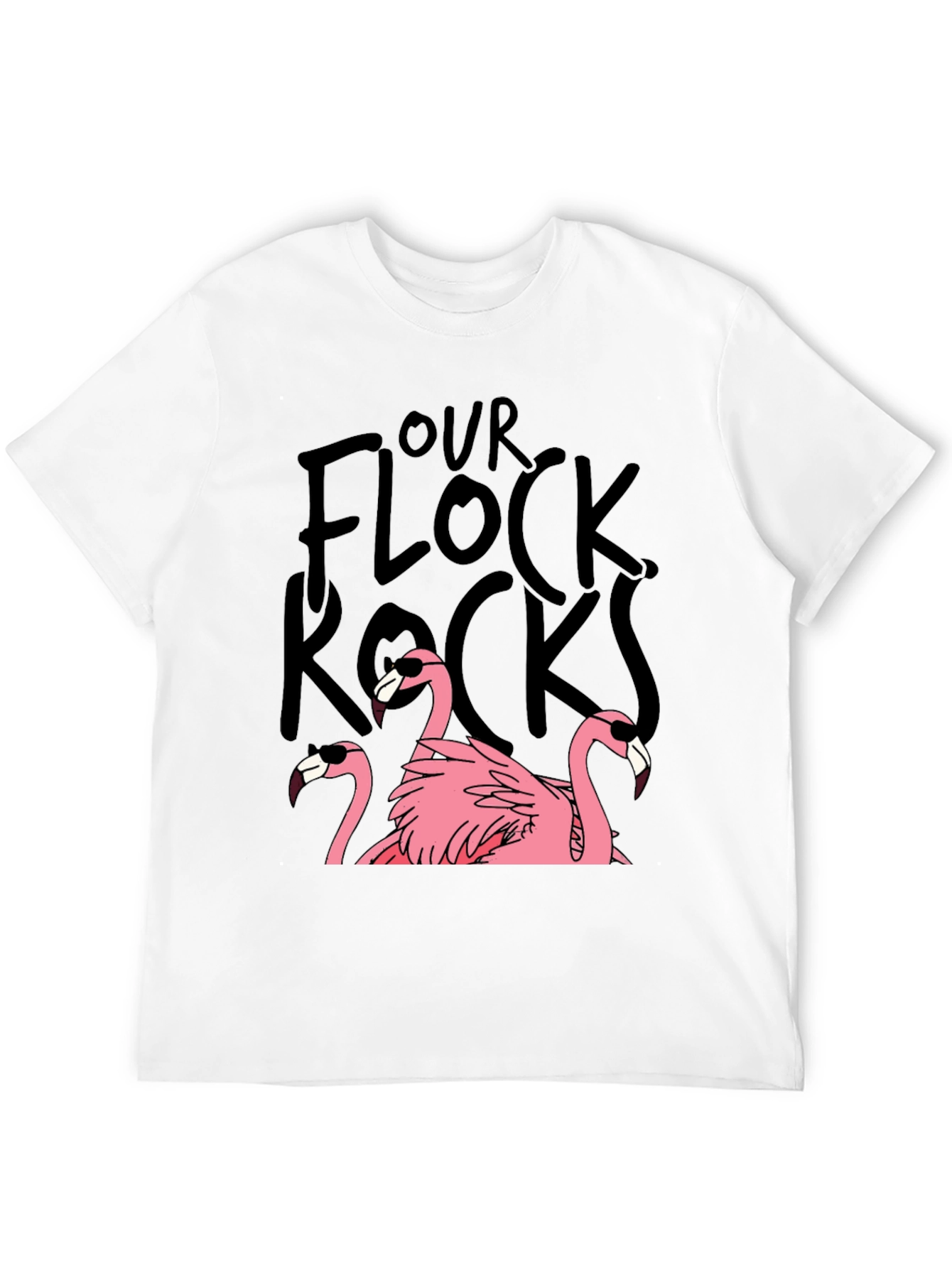 Our Flock Rocks Flamingo T-Shirt