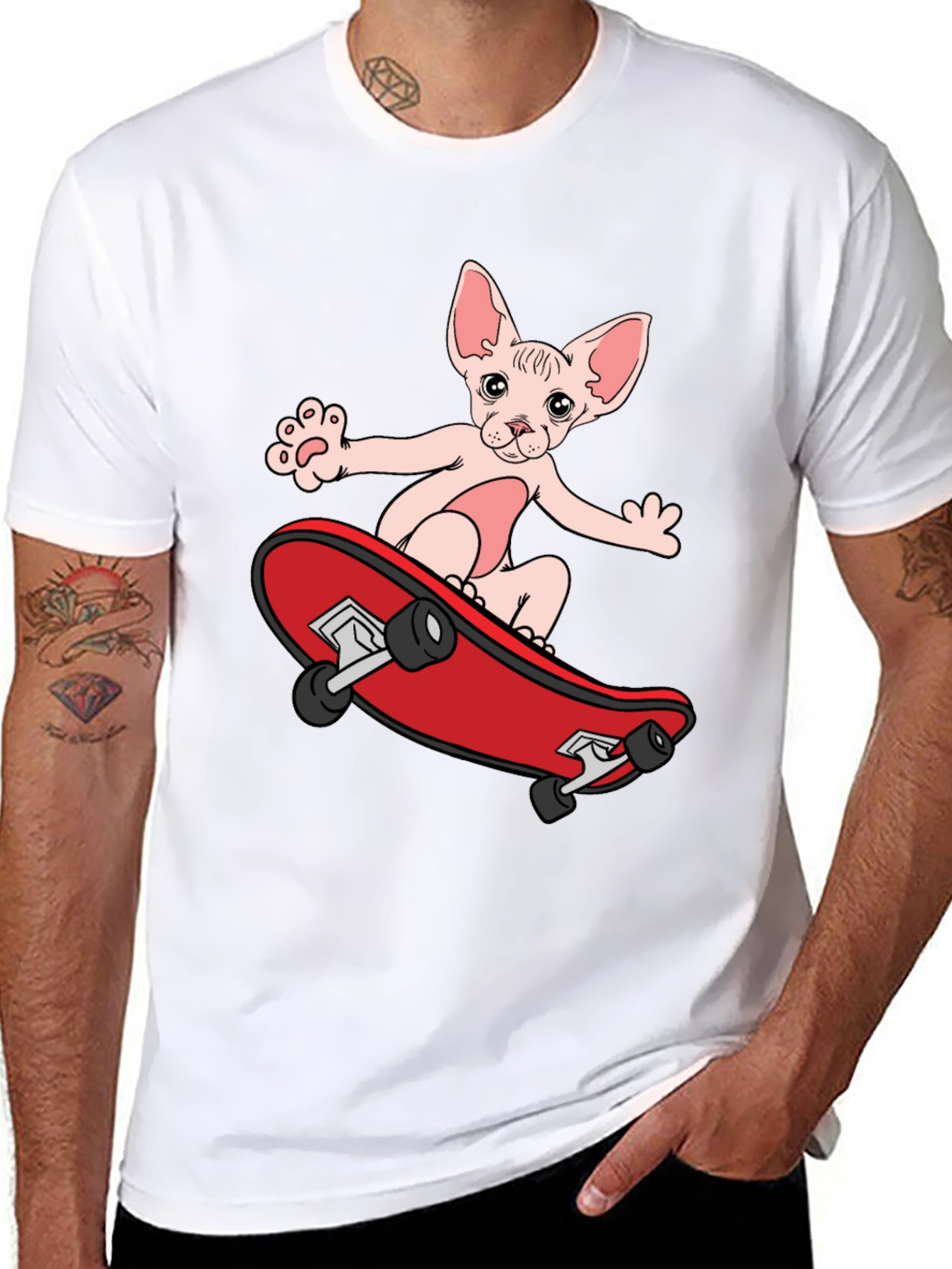 Cool Cat Skateboarder T-Shirt