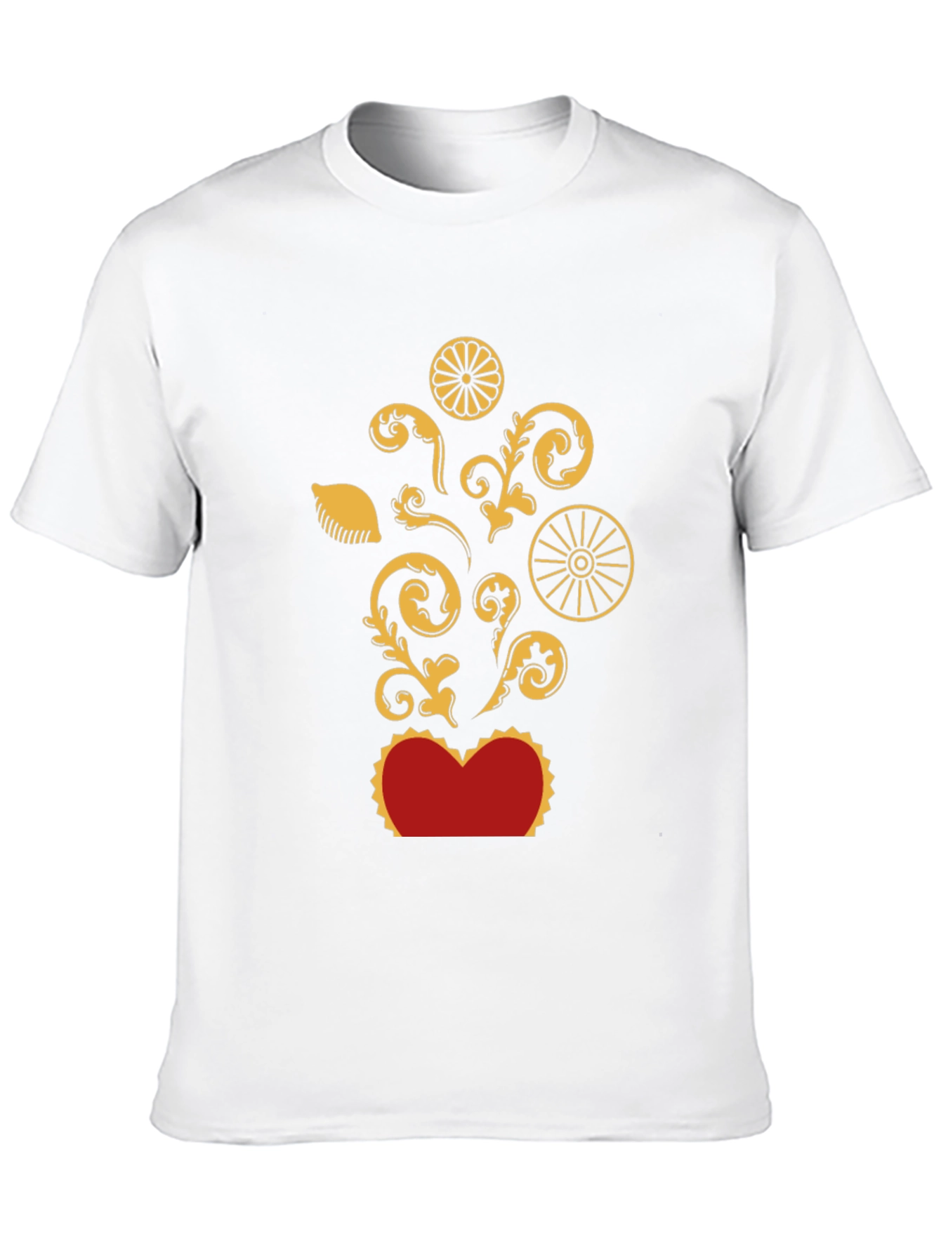 Ornate Heart Graphic T-Shirt - Black