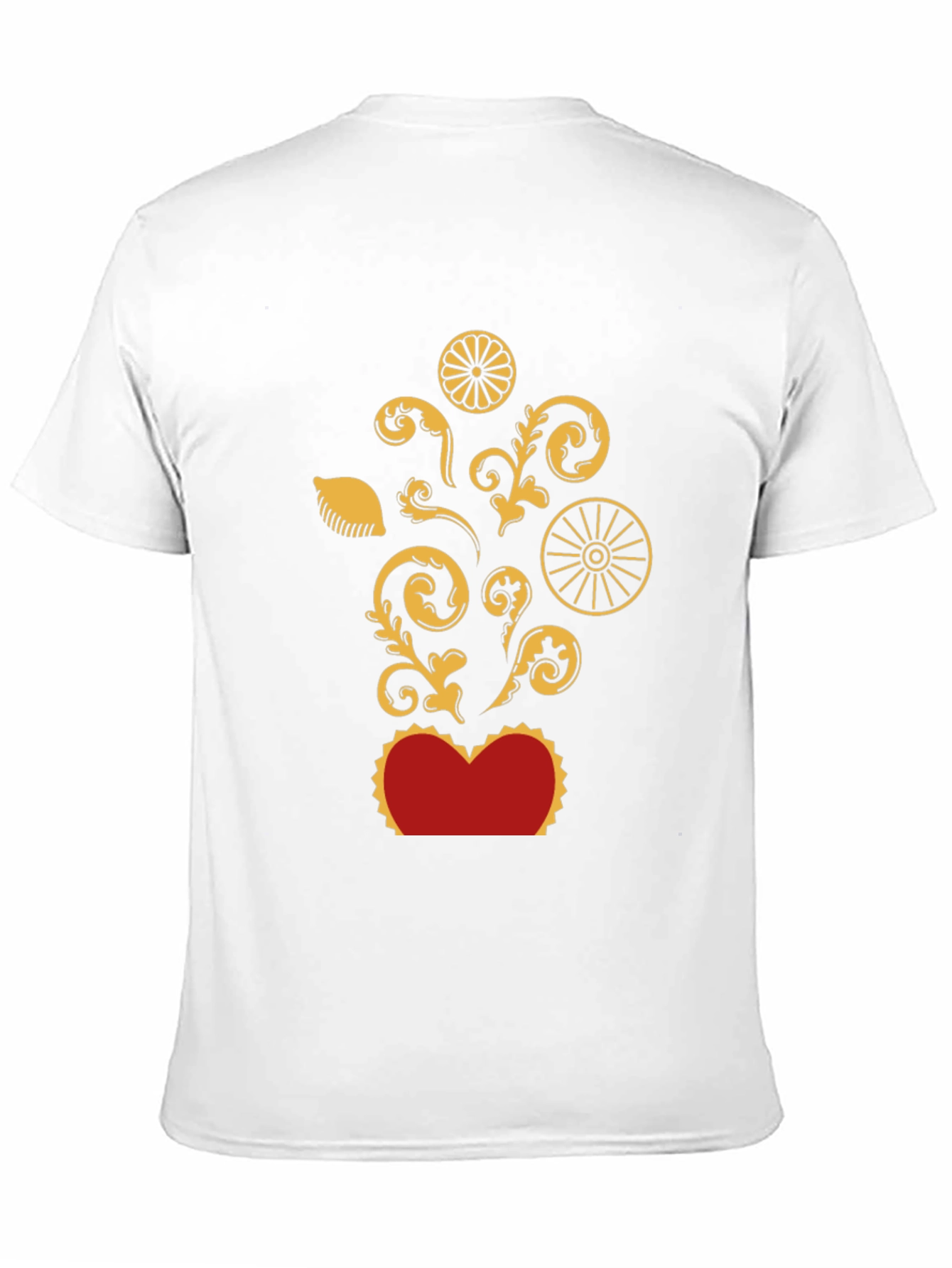 Ornate Heart Graphic T-Shirt - Black