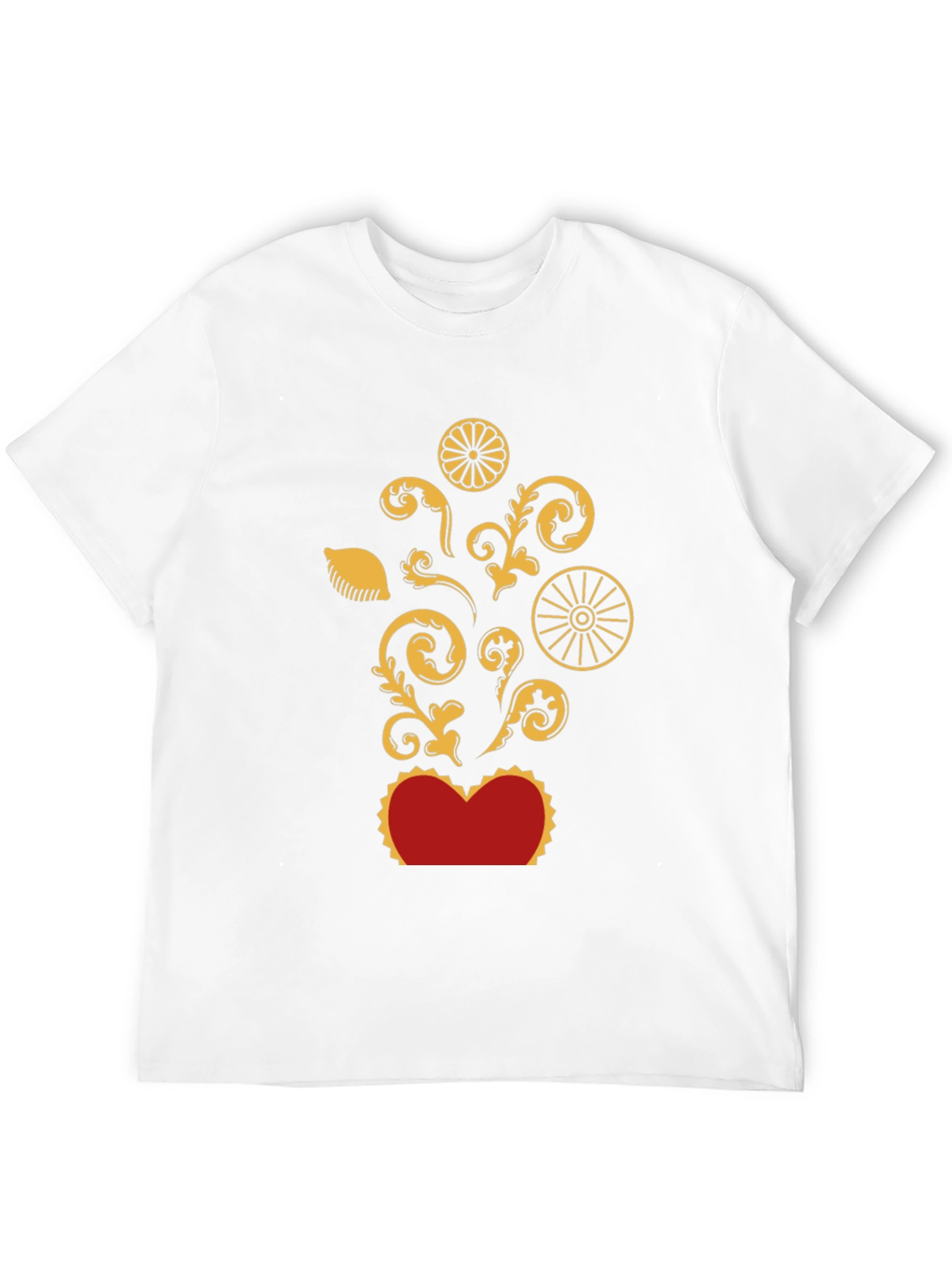 Ornate Heart Graphic T-Shirt - Black