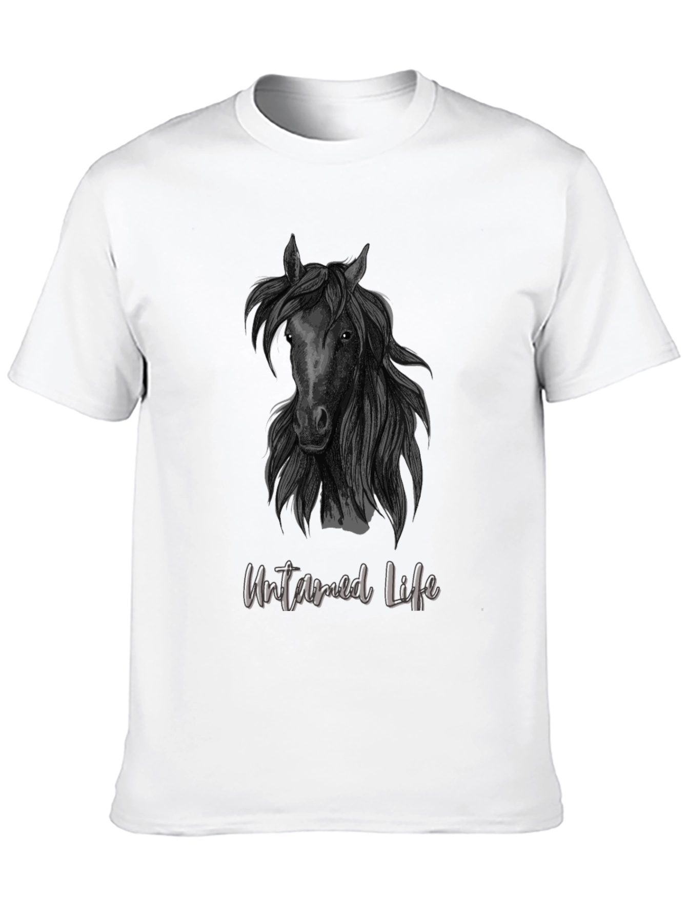 Untamed Life Horse Graphic Tee - Black