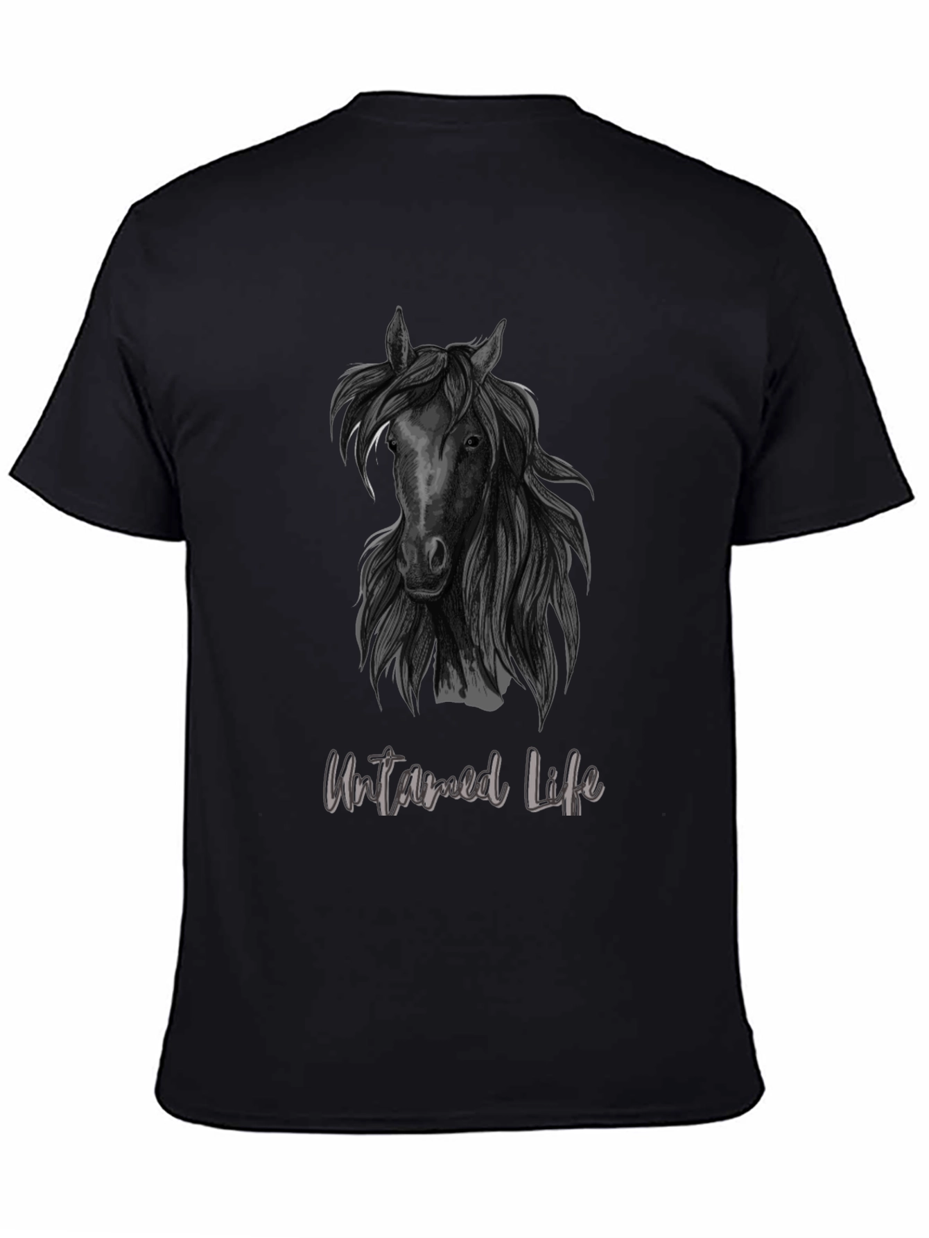 Untamed Life Horse Graphic Tee - Black