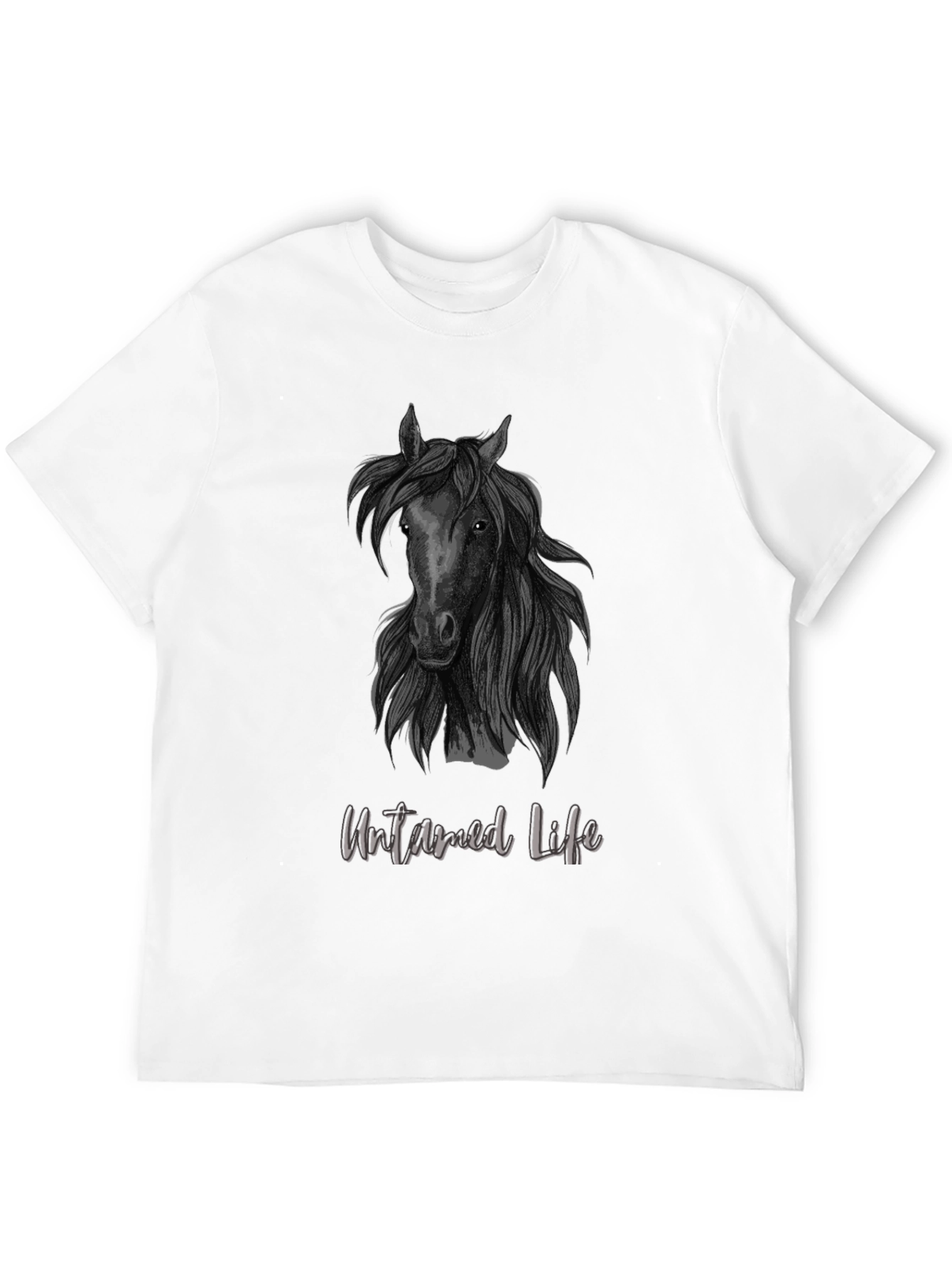 Untamed Life Horse Graphic Tee - Black