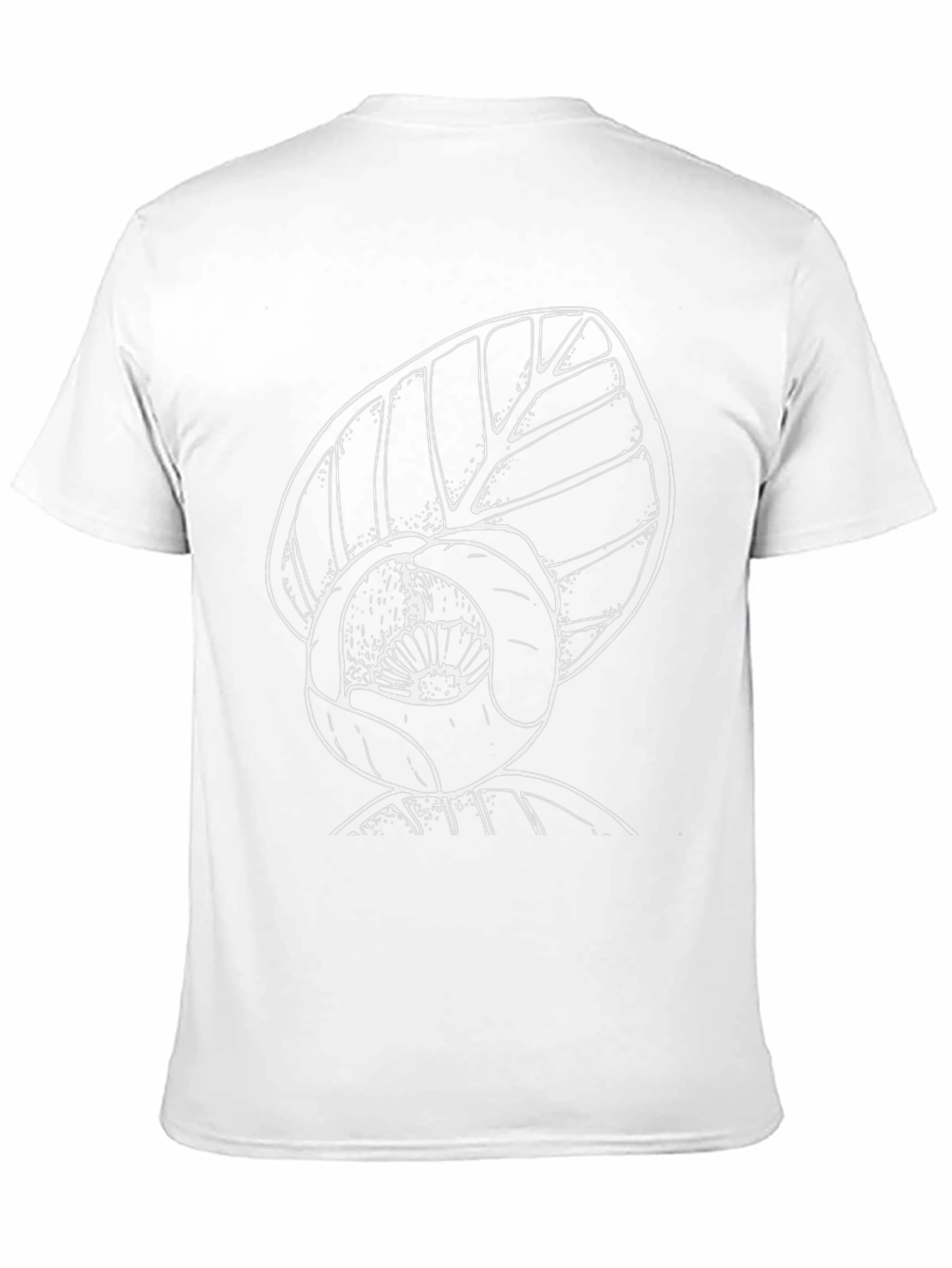 Black T-Shirt with White Floral Print