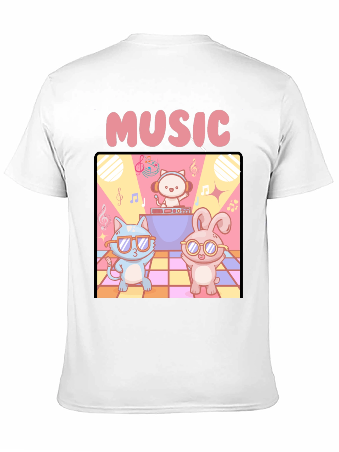 Music Cats and Bunny DJ T-Shirt