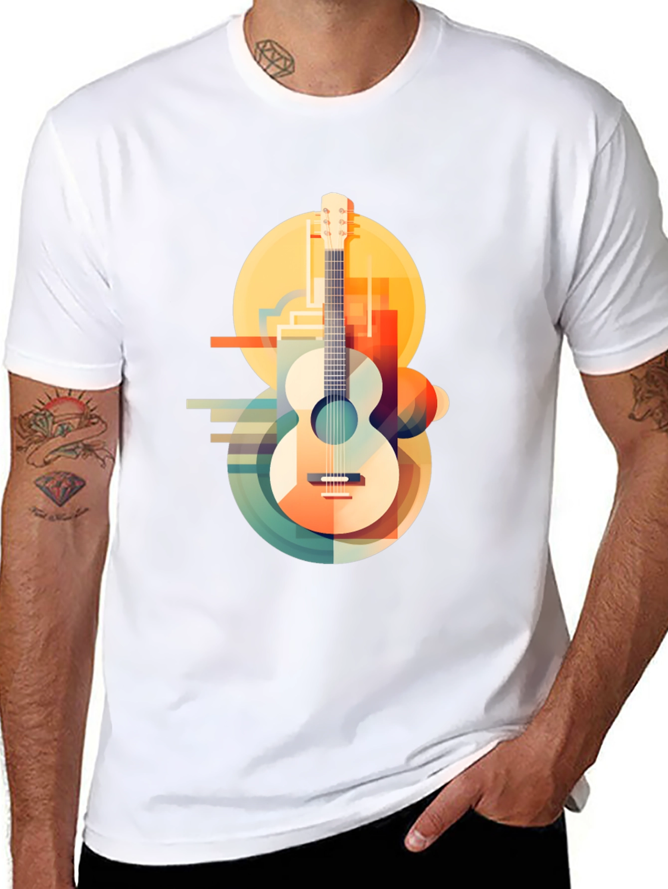 Abstract Guitar Graphic Tee