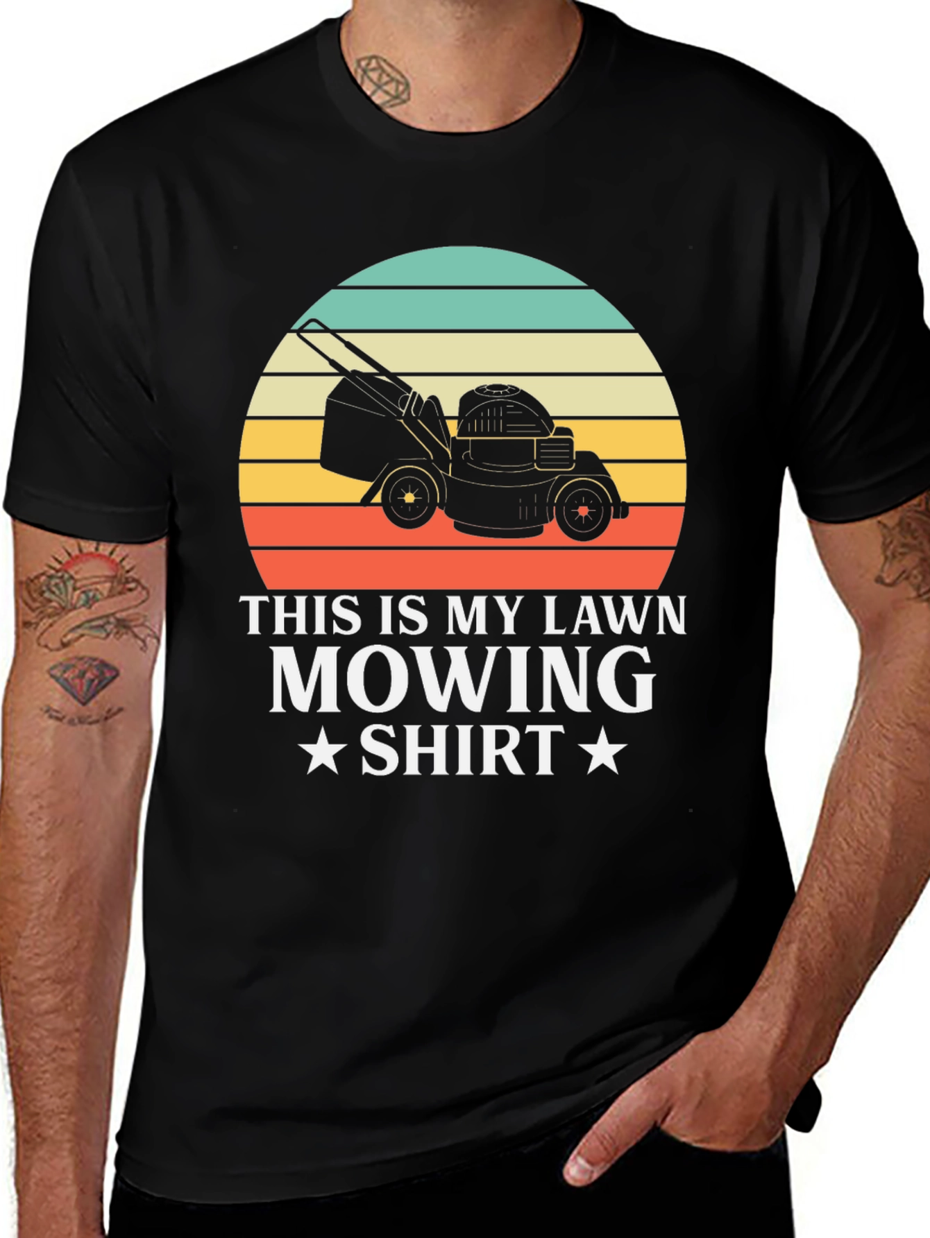Lawn Mowing Shirt - Retro Gardener Tee