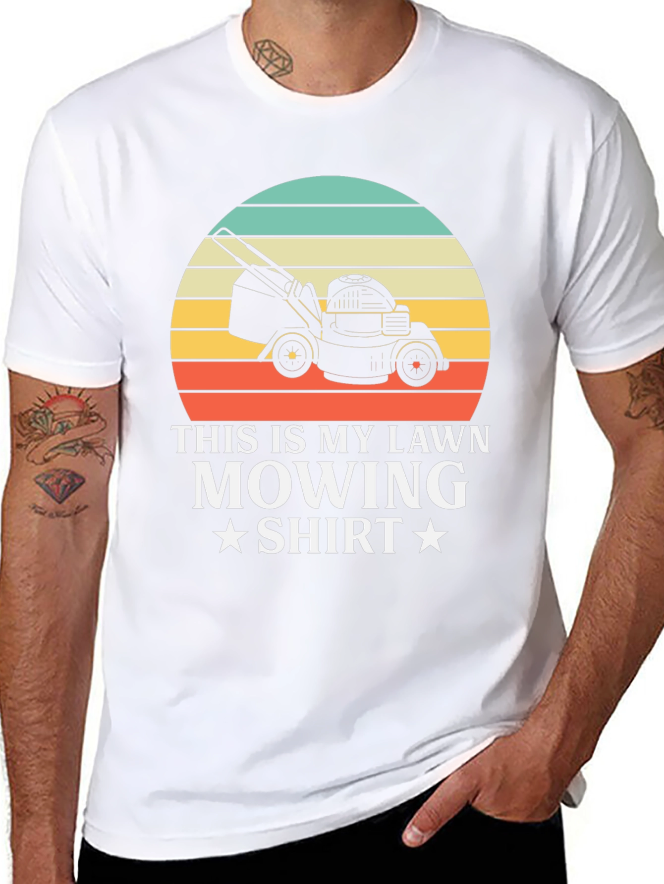 Lawn Mowing Shirt - Retro Gardener Tee