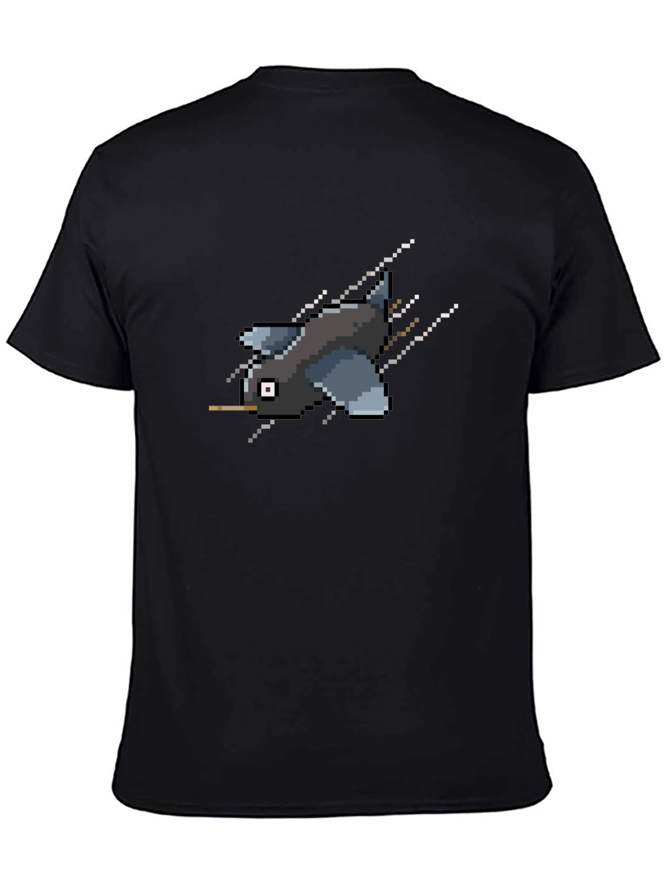 Pixel Bird Black T-Shirt - Retro Gaming Style
