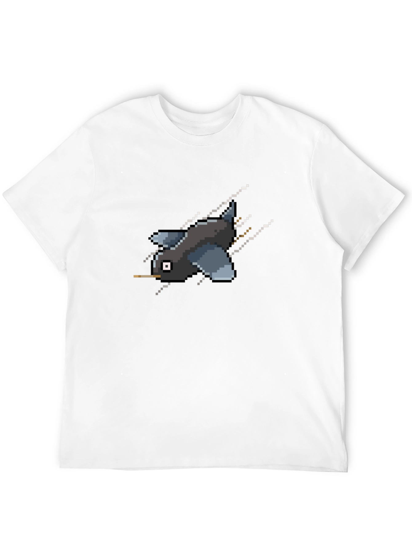 Pixel Bird Black T-Shirt - Retro Gaming Style