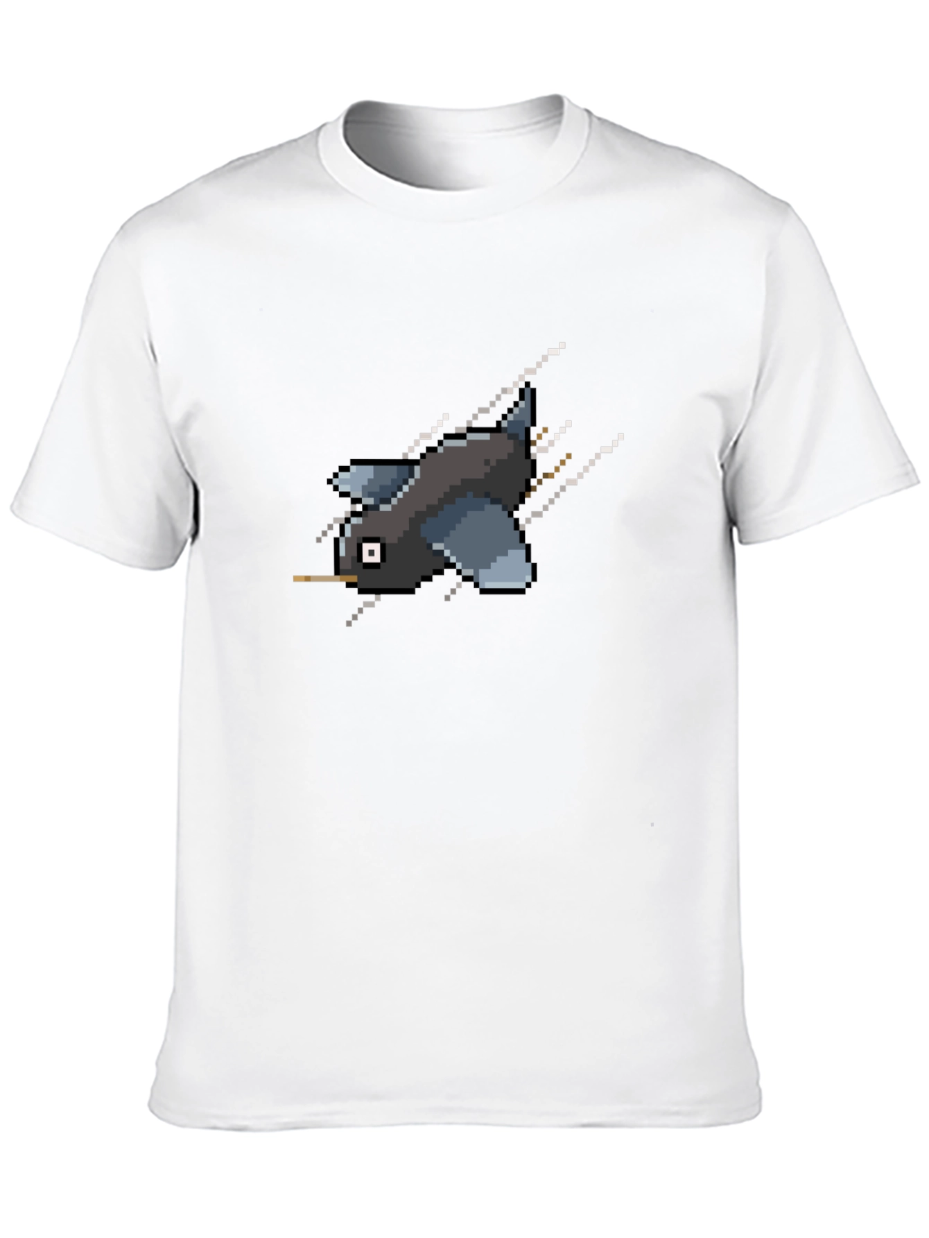 Pixel Bird Black T-Shirt - Retro Gaming Style