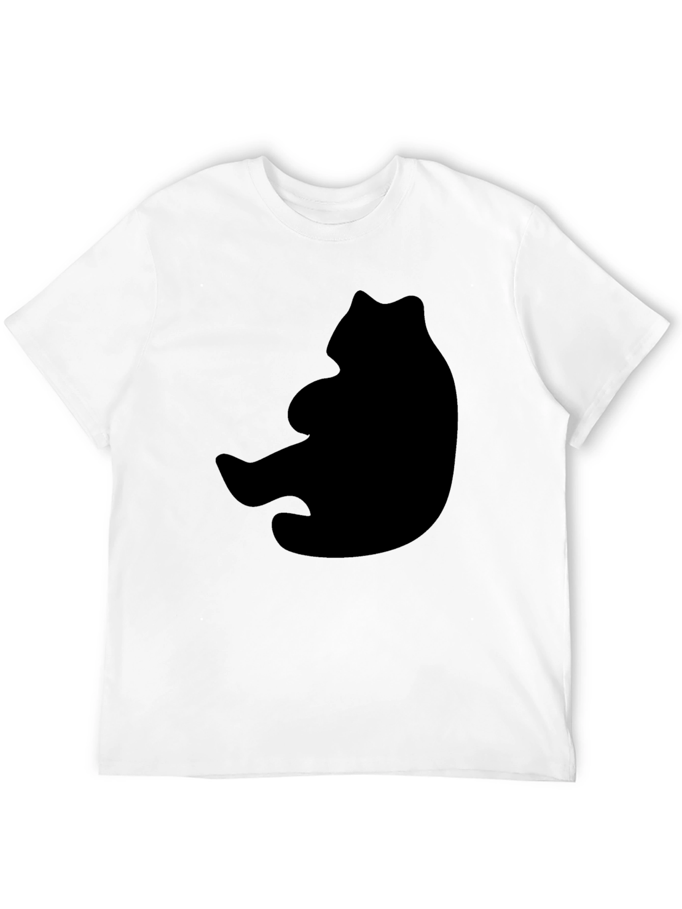 Bear Silhouette Graphic Black T-Shirt