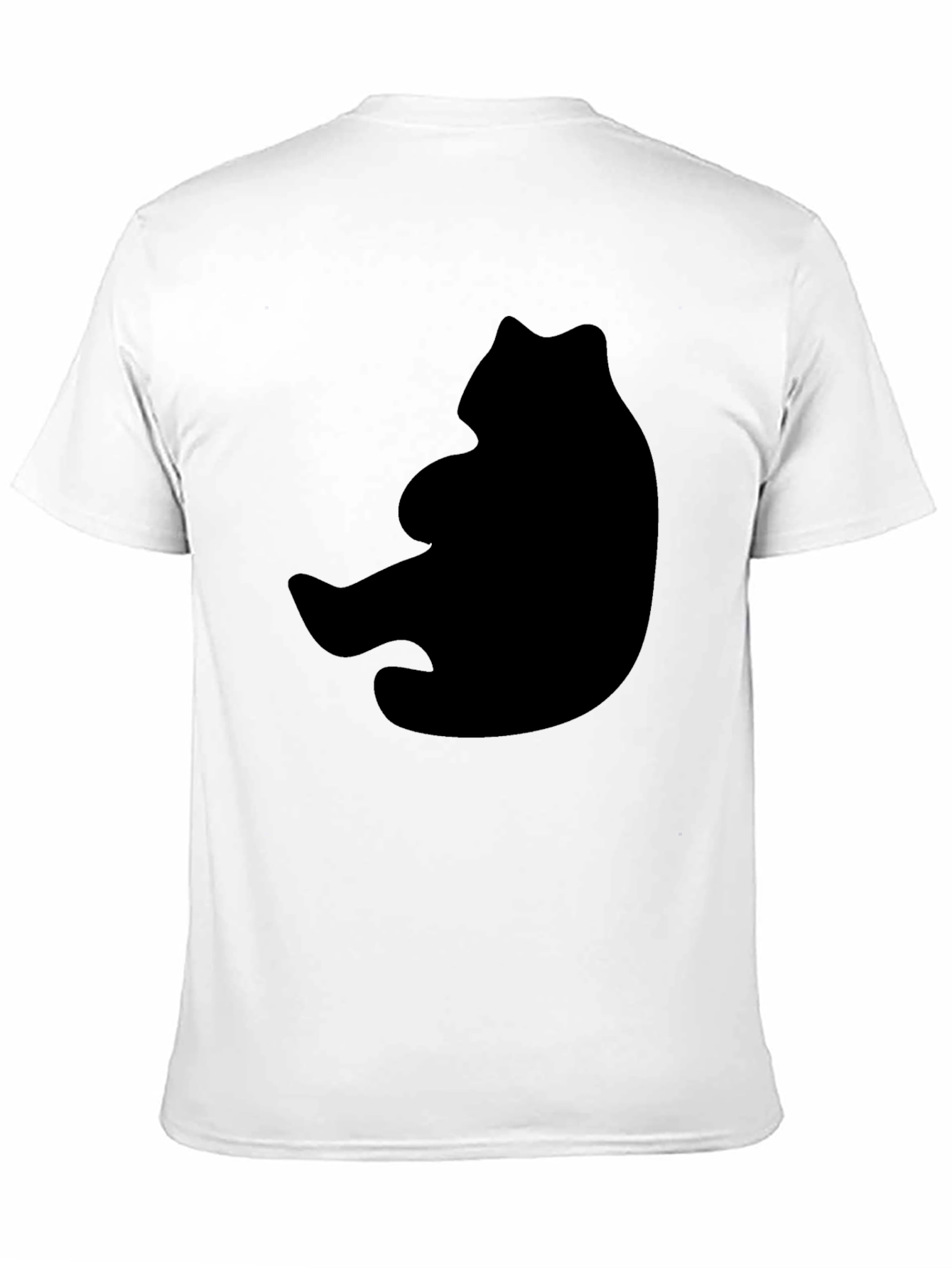 Bear Silhouette Graphic Black T-Shirt