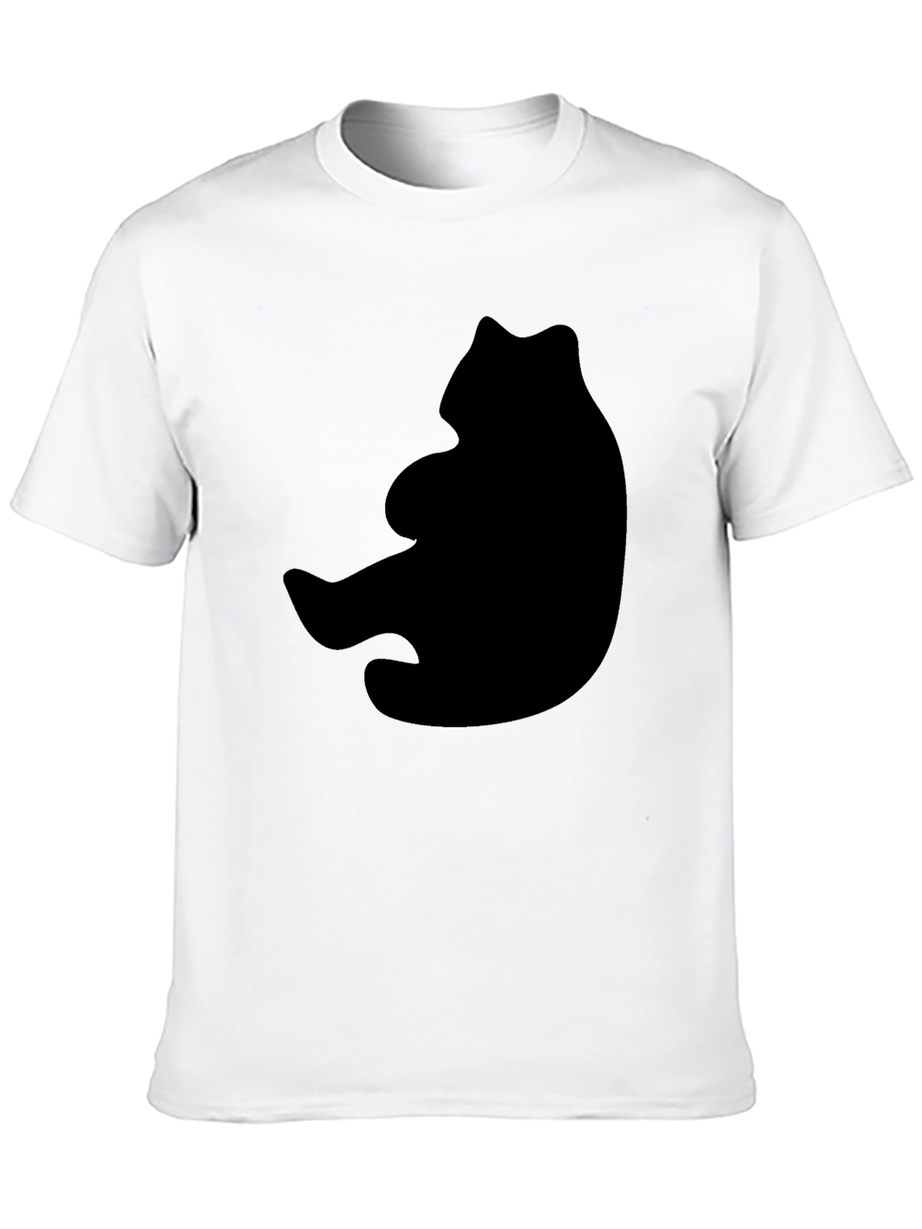 Bear Silhouette Graphic Black T-Shirt