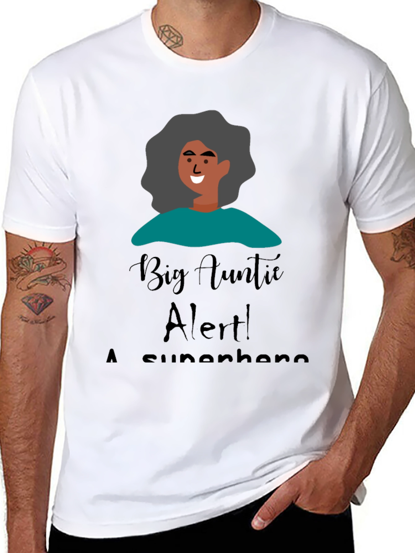 Big Auntie Alert! T-Shirt - Superhero Aunt Gift