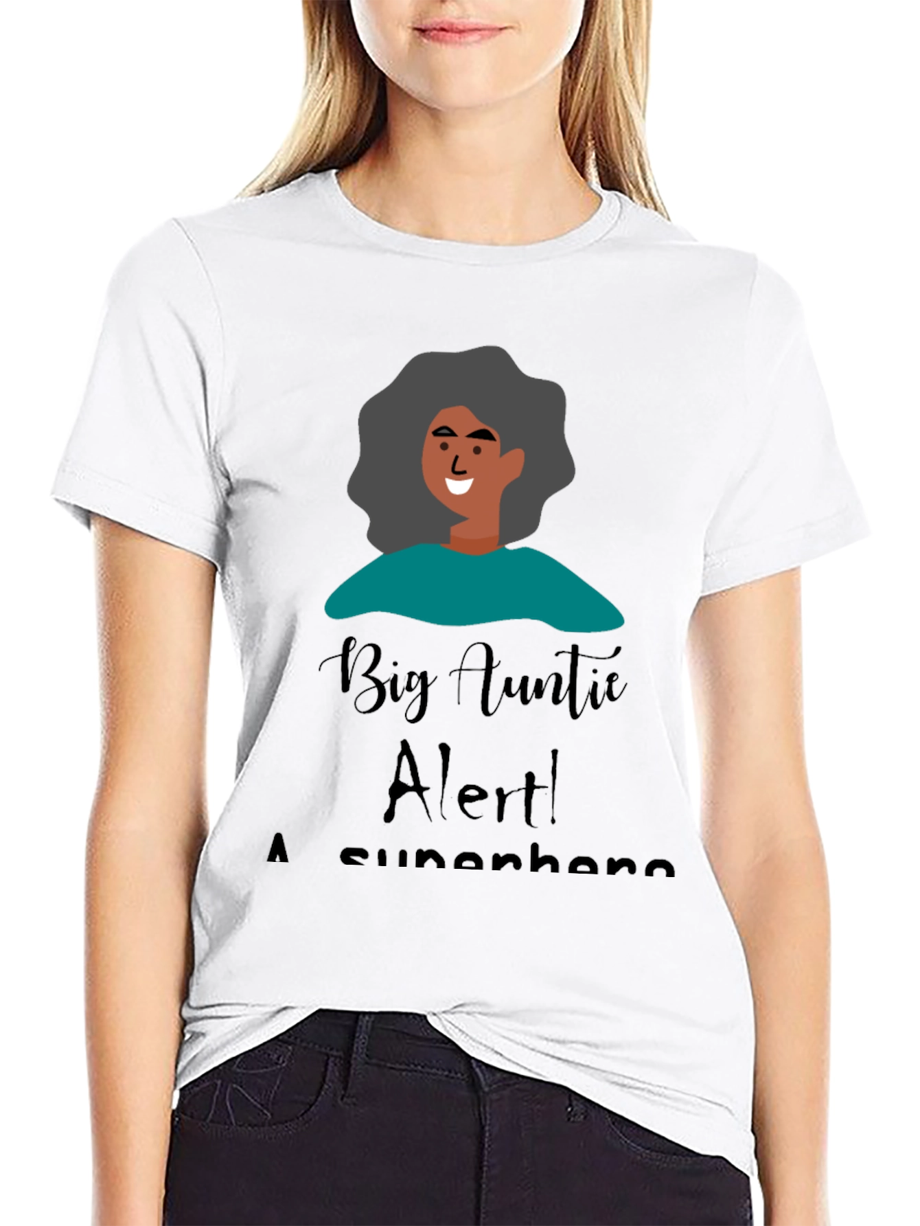 Big Auntie Alert! T-Shirt - Superhero Aunt Gift
