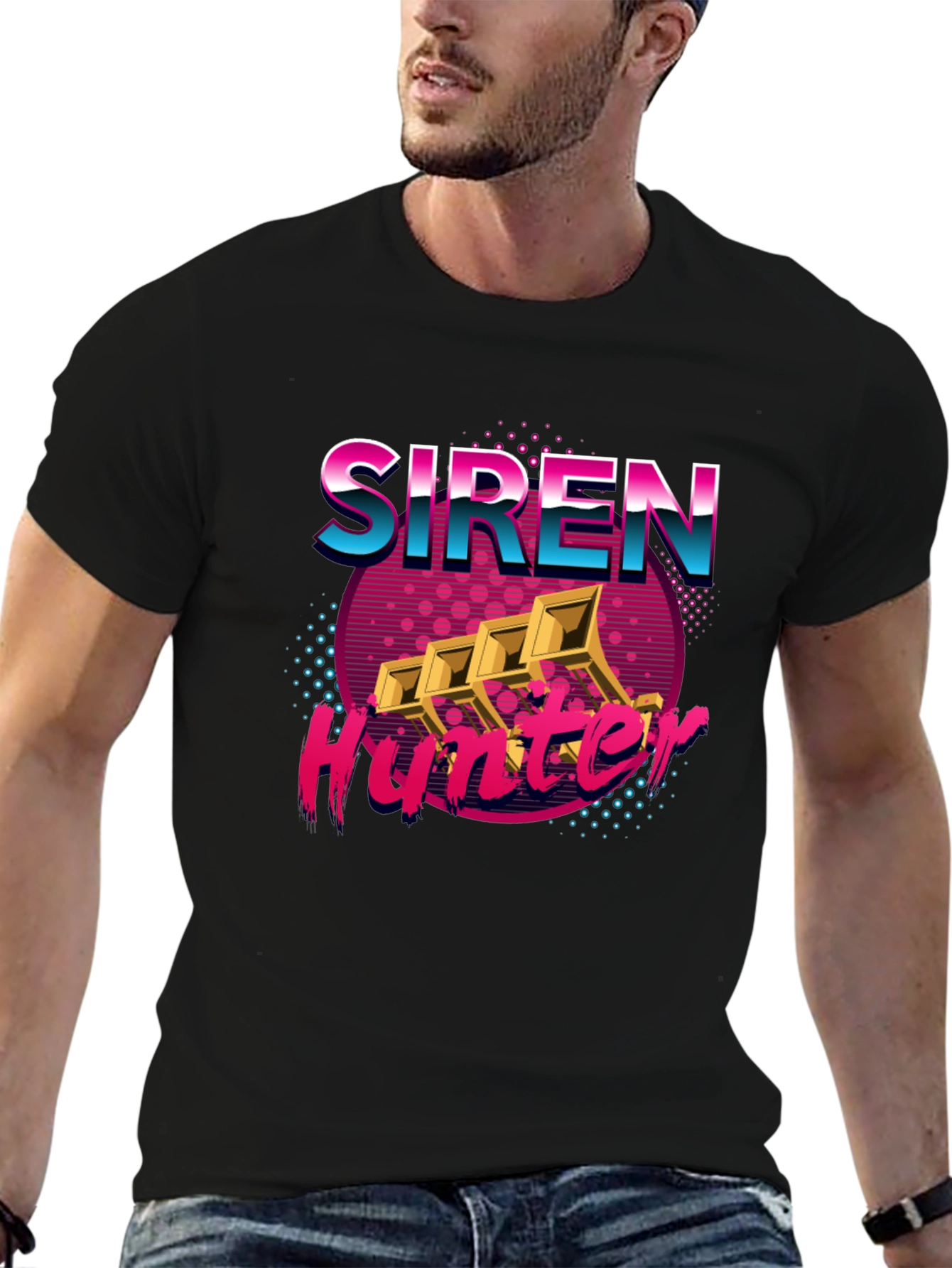 Siren Hunter Retro Graphic T-Shirt