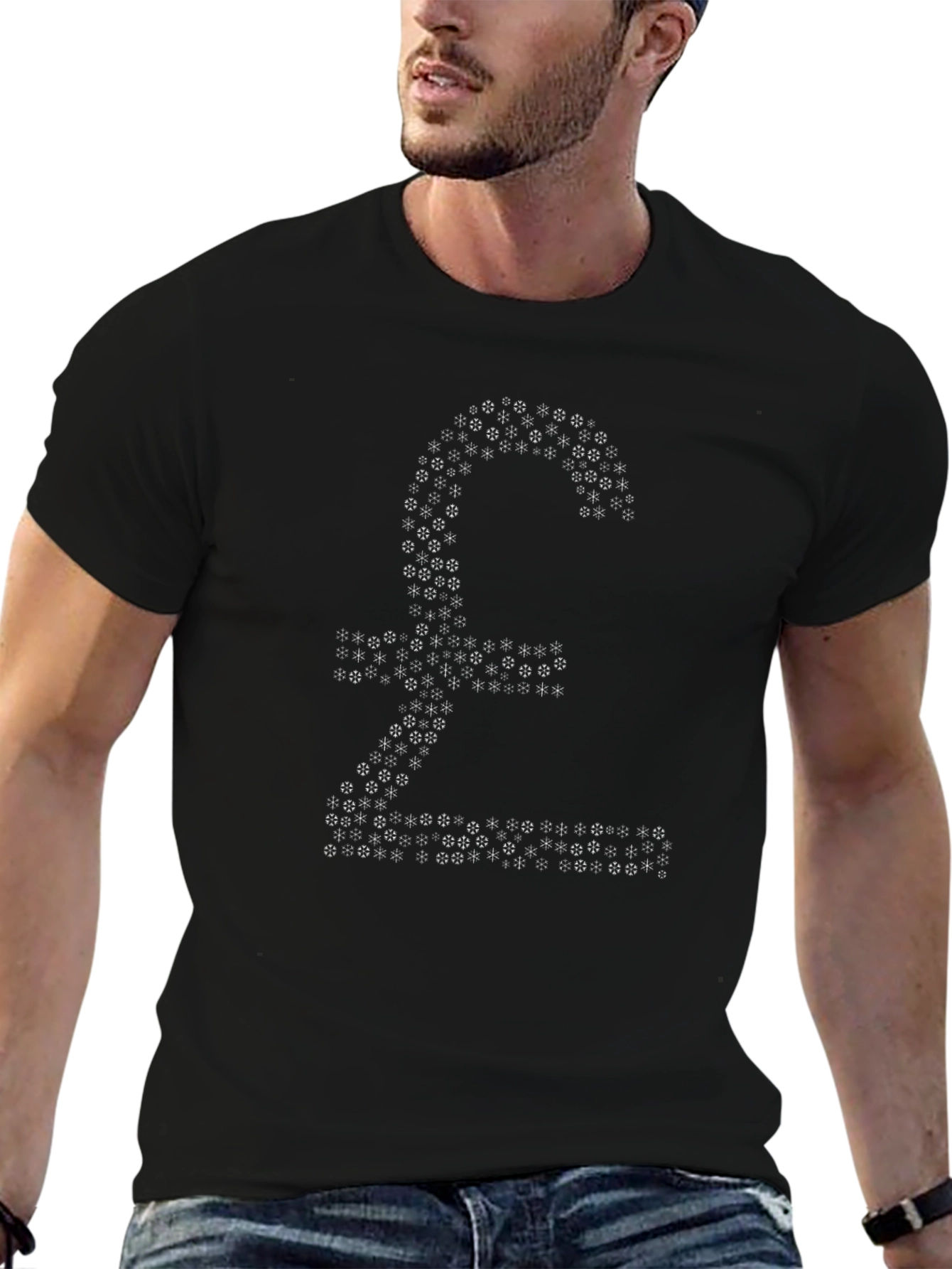 Pound Sign T-Shirt - Black Cotton Graphic Tee