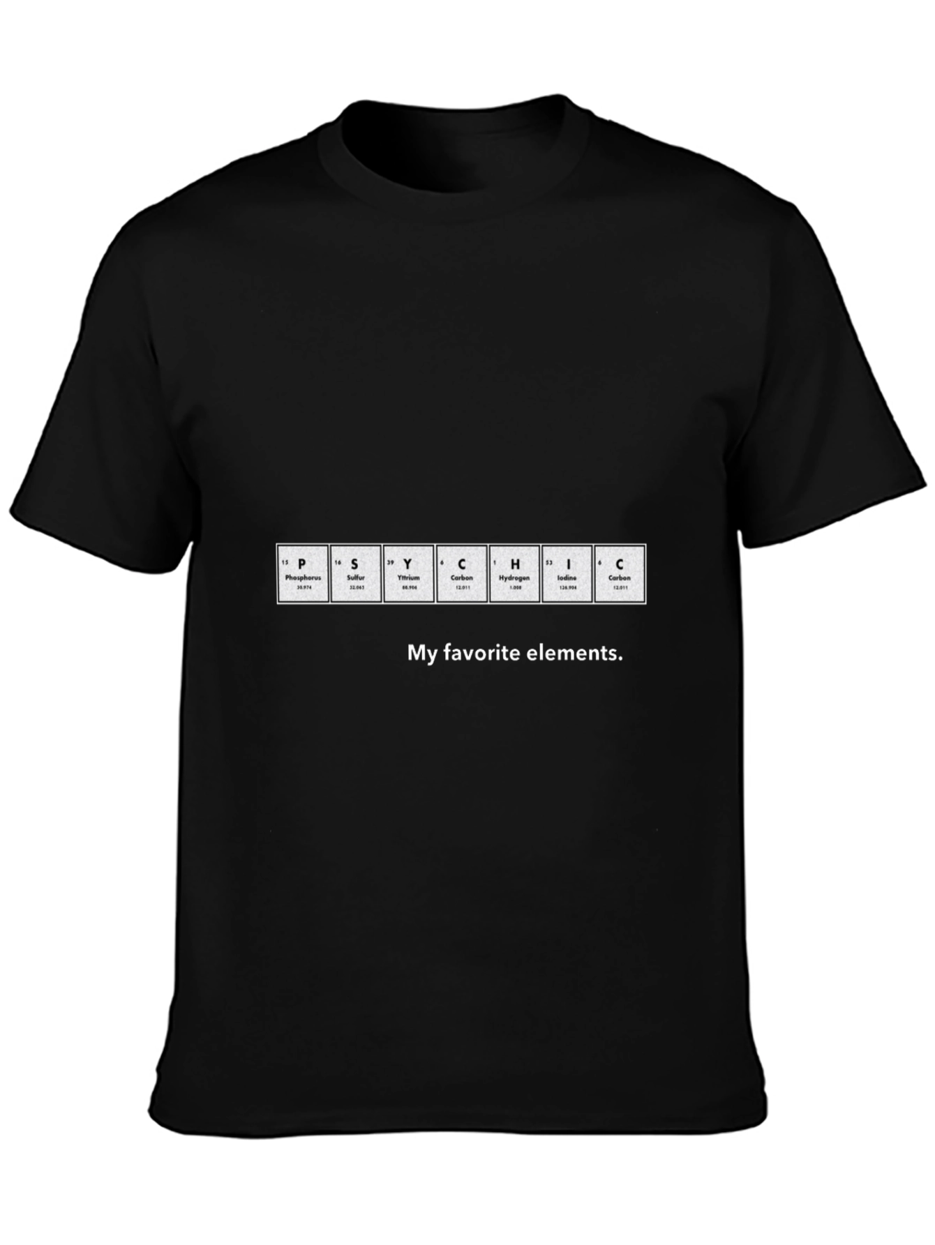 Periodic Table PSYCHIC Elements T-Shirt