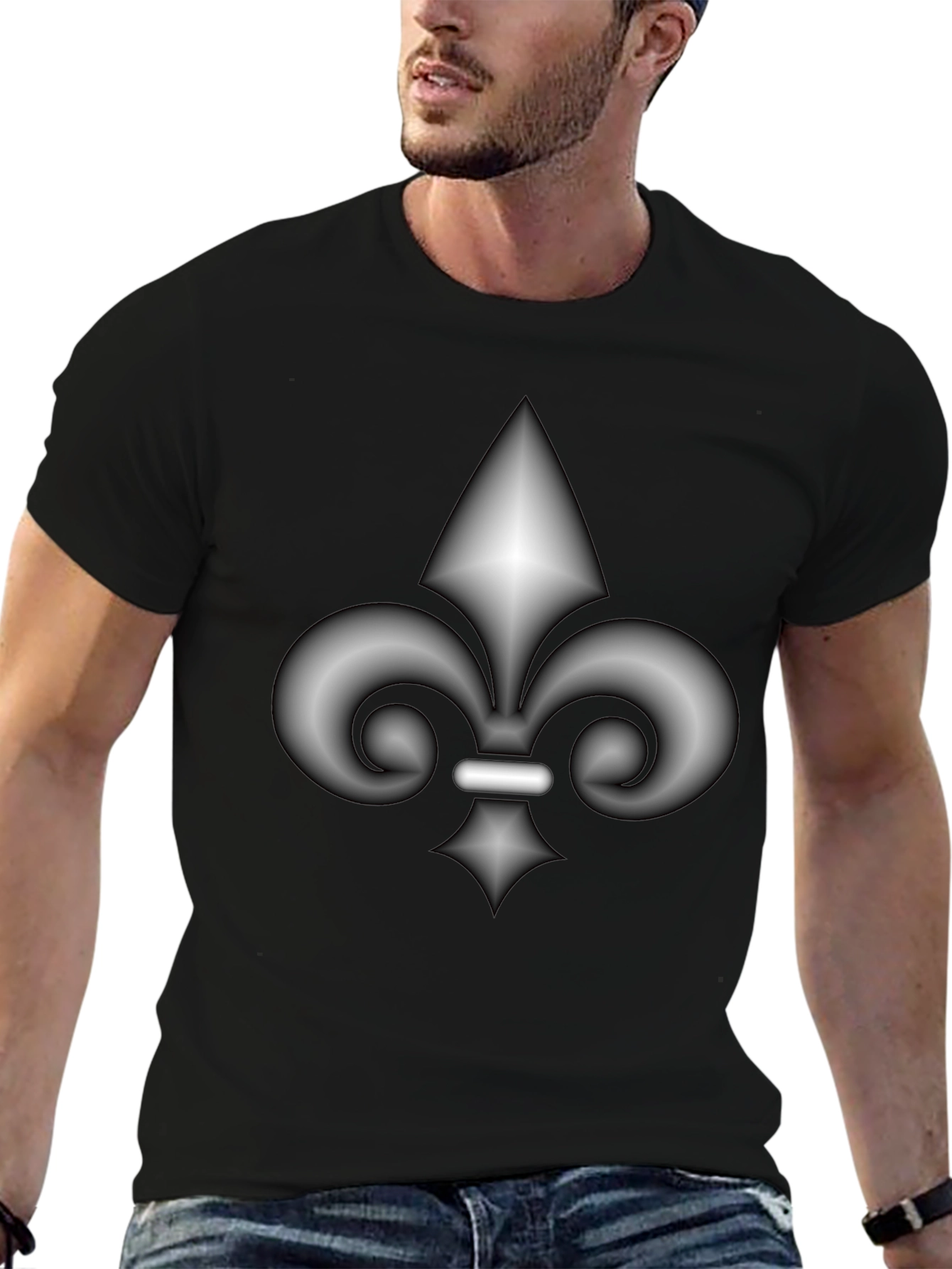 Fleur-de-lis Graphic Black T-Shirt