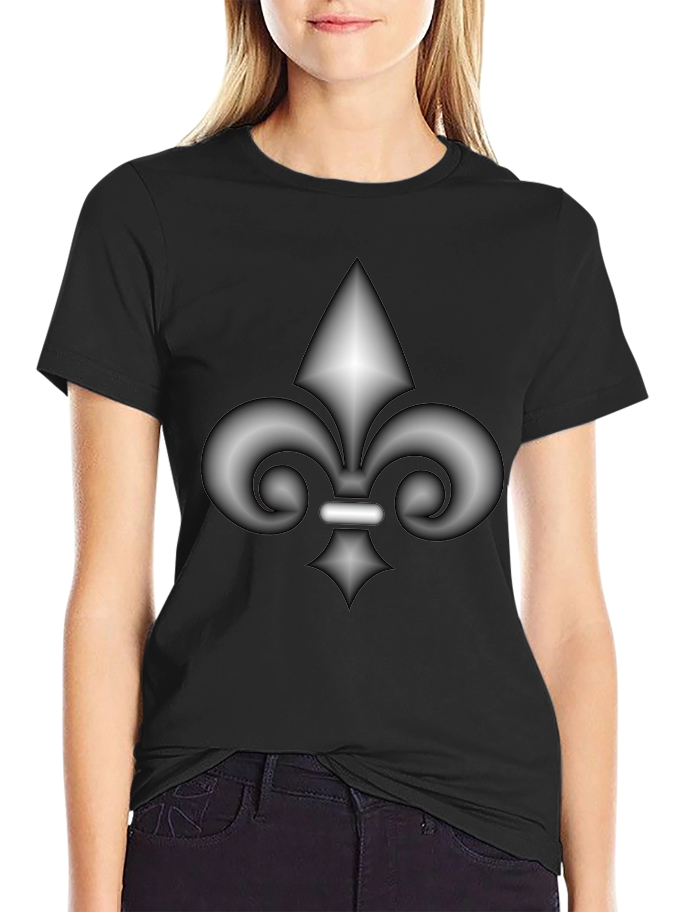 Fleur-de-lis Graphic Black T-Shirt