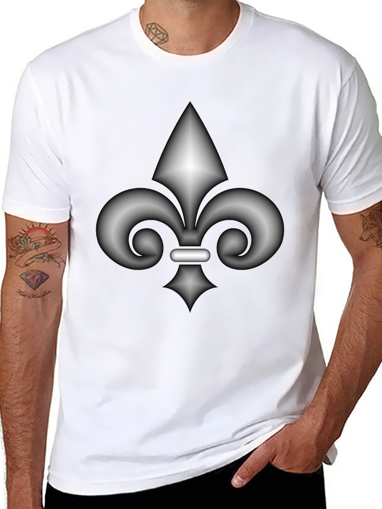 Fleur-de-lis Graphic Black T-Shirt